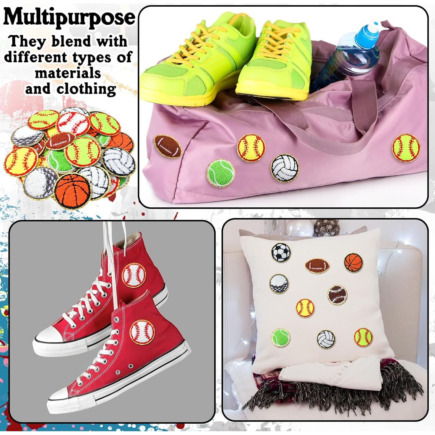 Paquete de 40 Parches de Chenille Solsew para Ropa Deportiva