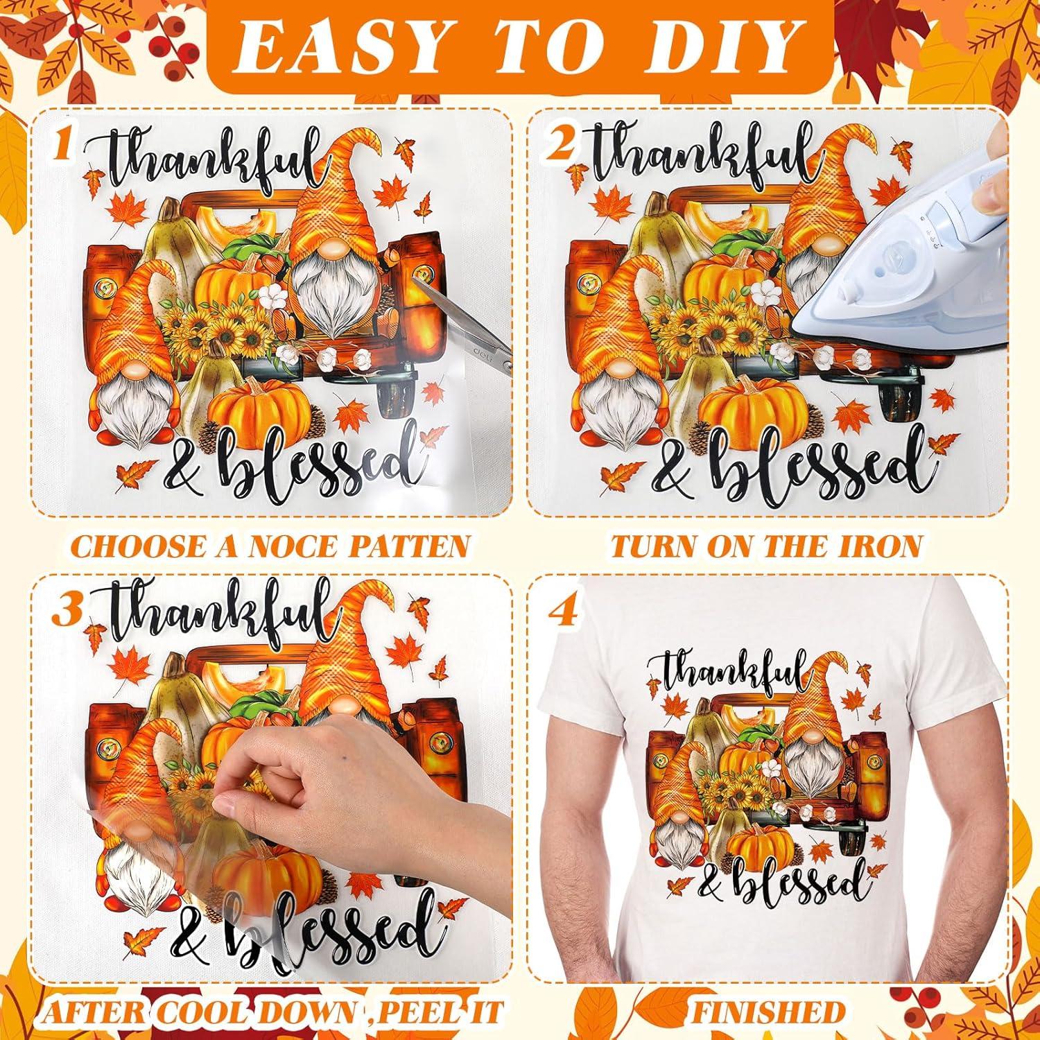 Parches de Transferencia de Hierro Otoñales Yuntau - 30 Pcs