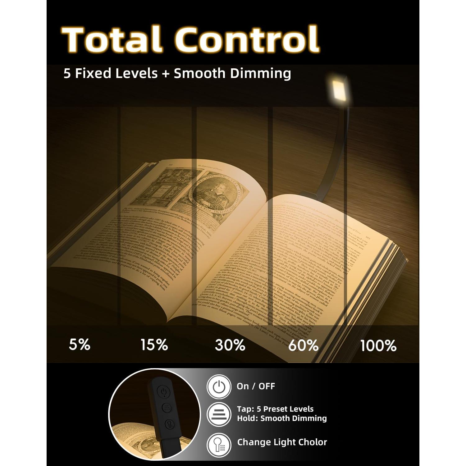 Luz de lectura LED Lucarini con atenuación y 3 colores