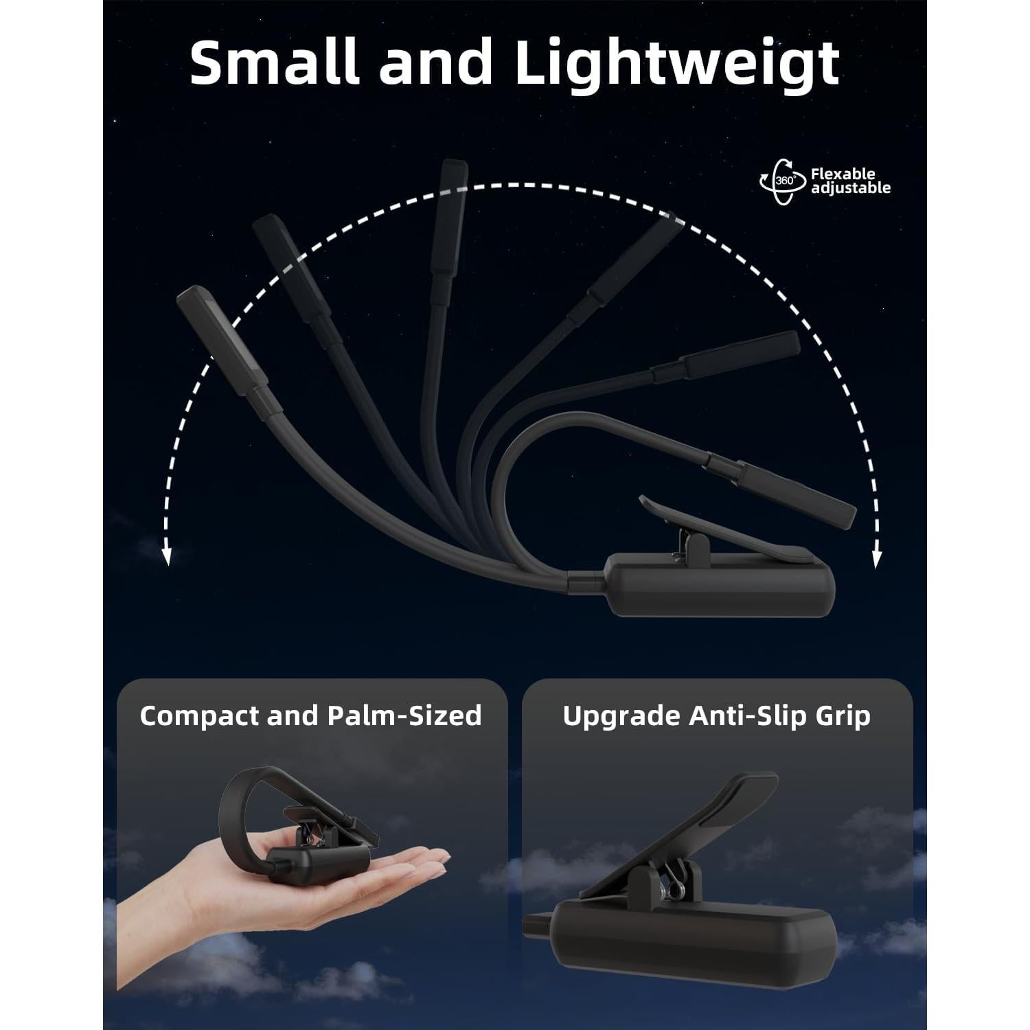 Luz de lectura LED Lucarini con atenuación y 3 colores