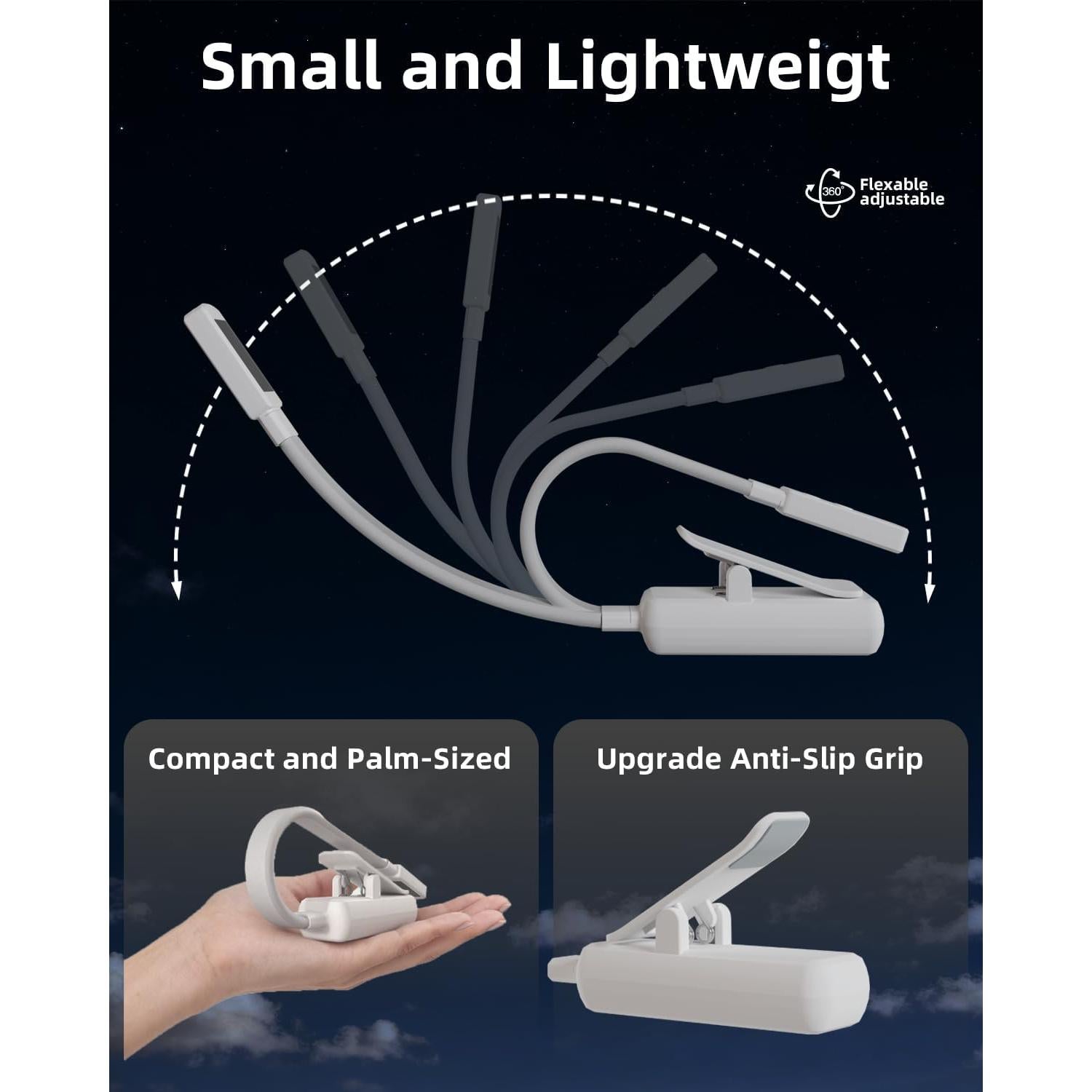 Luz de lectura LED Lucarini con atenuación y 3 colores