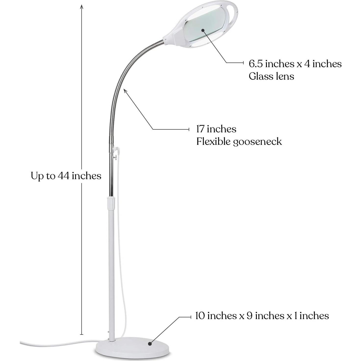 Lámpara de Pie Brightech LightView Pro con Lupa LED 1.75X
