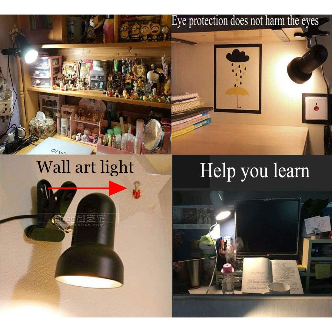 Lámpara de Clip LED Rong&LAN Blanca, 360° Ajustable, 30W