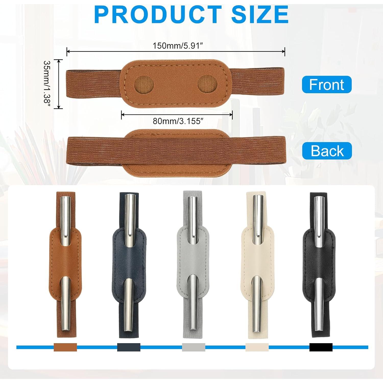 Soporte Ajustable para Lápiz PATIKIL - Cuero PU Marrón (2 Pcs)