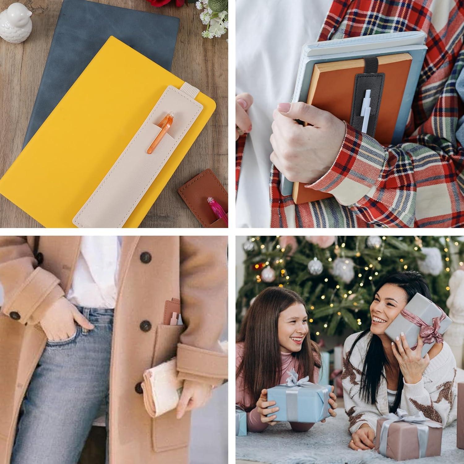 Soporte de Bolígrafo Grande Quilax - 4 Piezas Cuero PU A5/A6