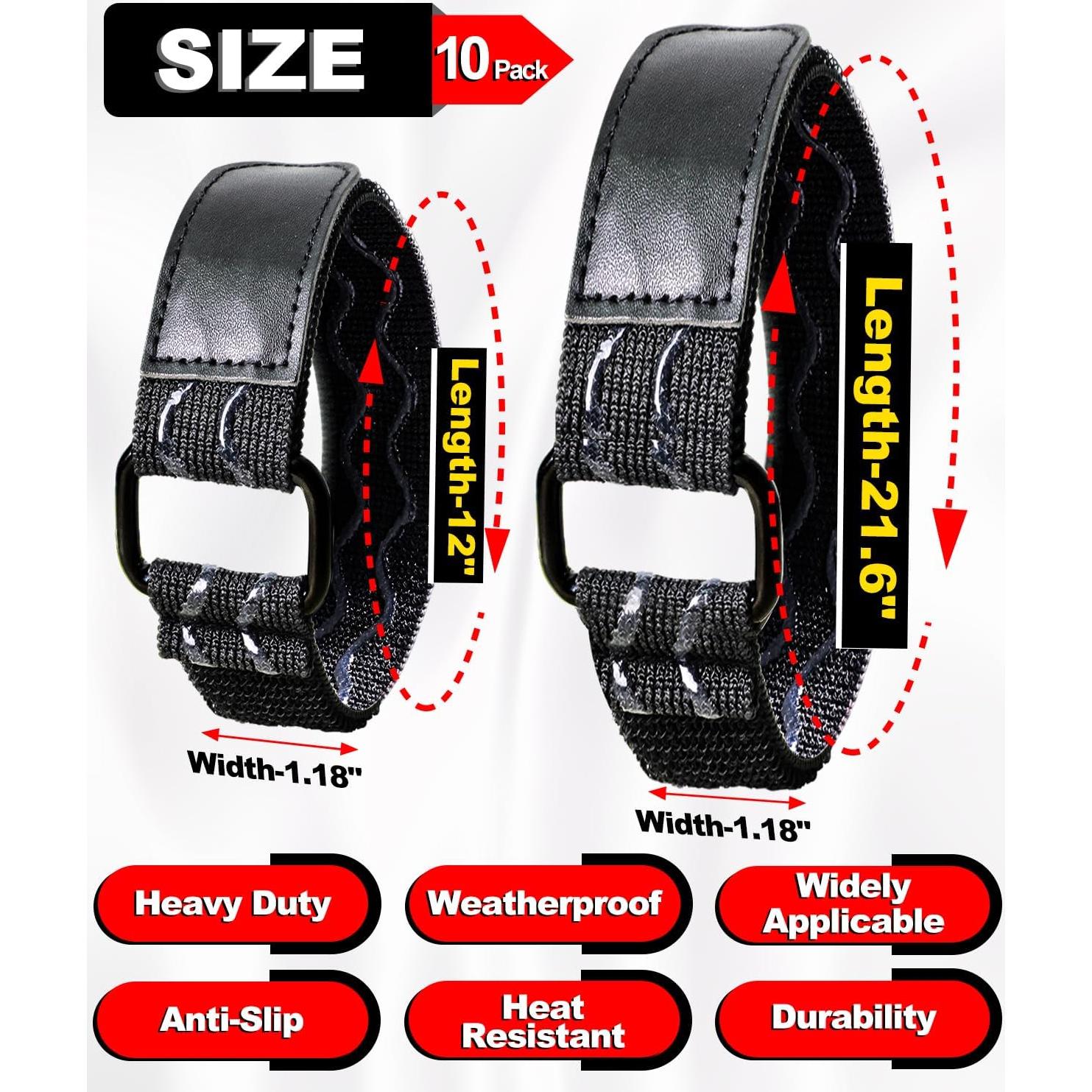 Correas Antideslizantes Elásticas PHIXBEAR 30.48 cm y 54.86 cm