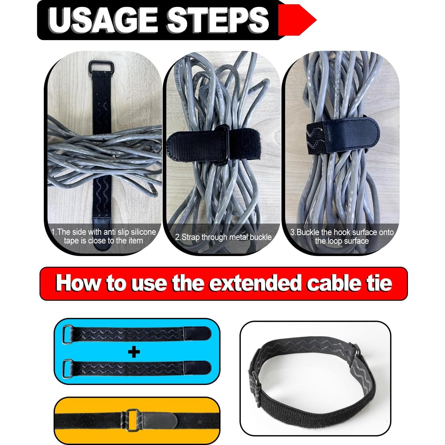 Correas Antideslizantes Elásticas PHIXBEAR 30.48 cm y 54.86 cm