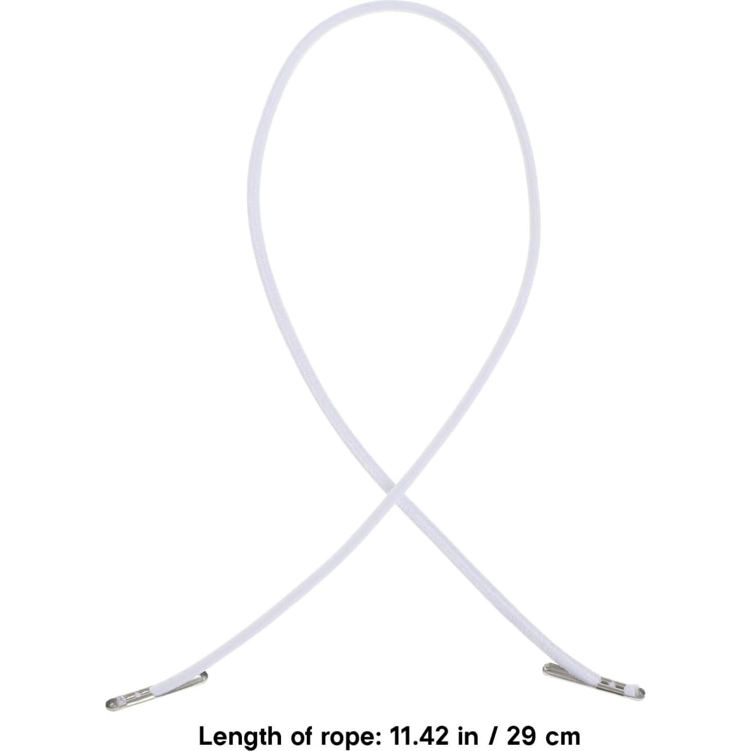 Cuerdas Elásticas Didiseaon 50PCS 28x0.1cm Blanco para DIY