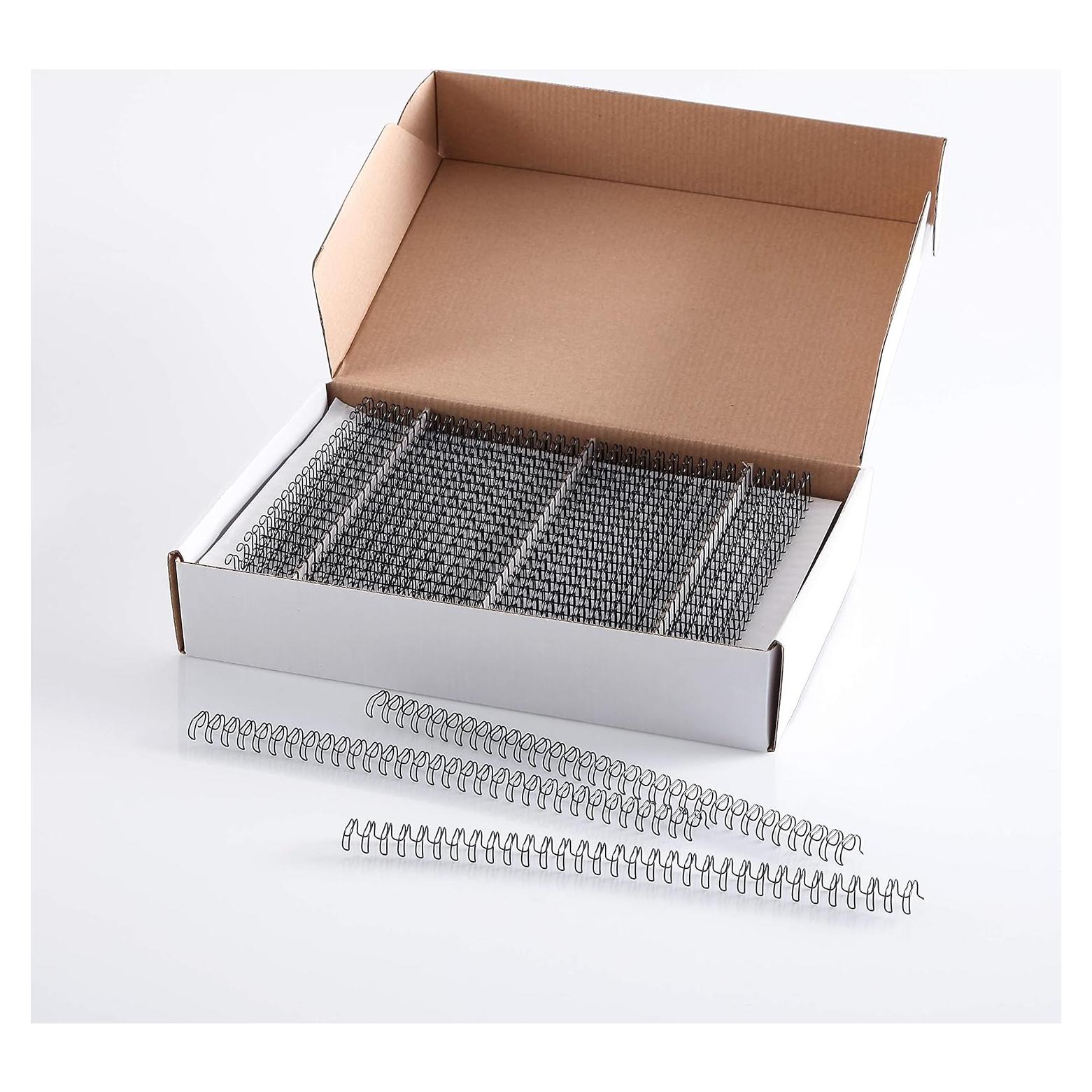 Anillos de Encuadernación Doble Lazo BNC 32 Agujeros Negro 100 Unidades