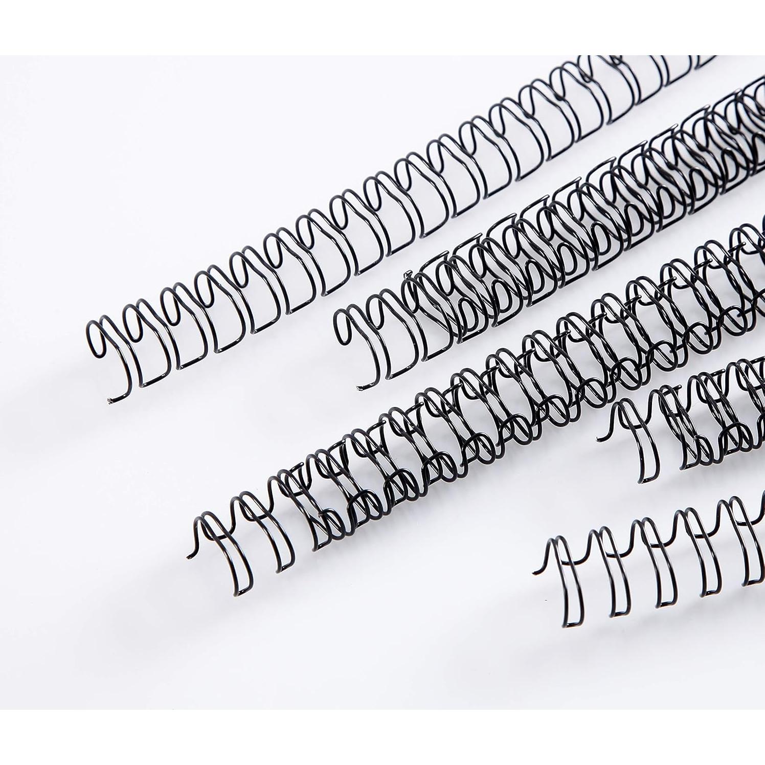 Anillos de Encuadernación Doble Lazo BNC 32 Agujeros Negro 100 Unidades