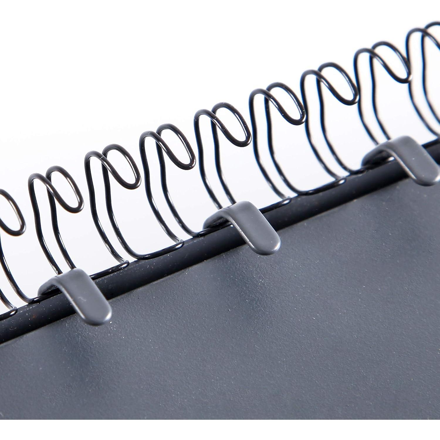 Anillos de Encuadernación Doble Lazo BNC 32 Agujeros Negro 100 Unidades