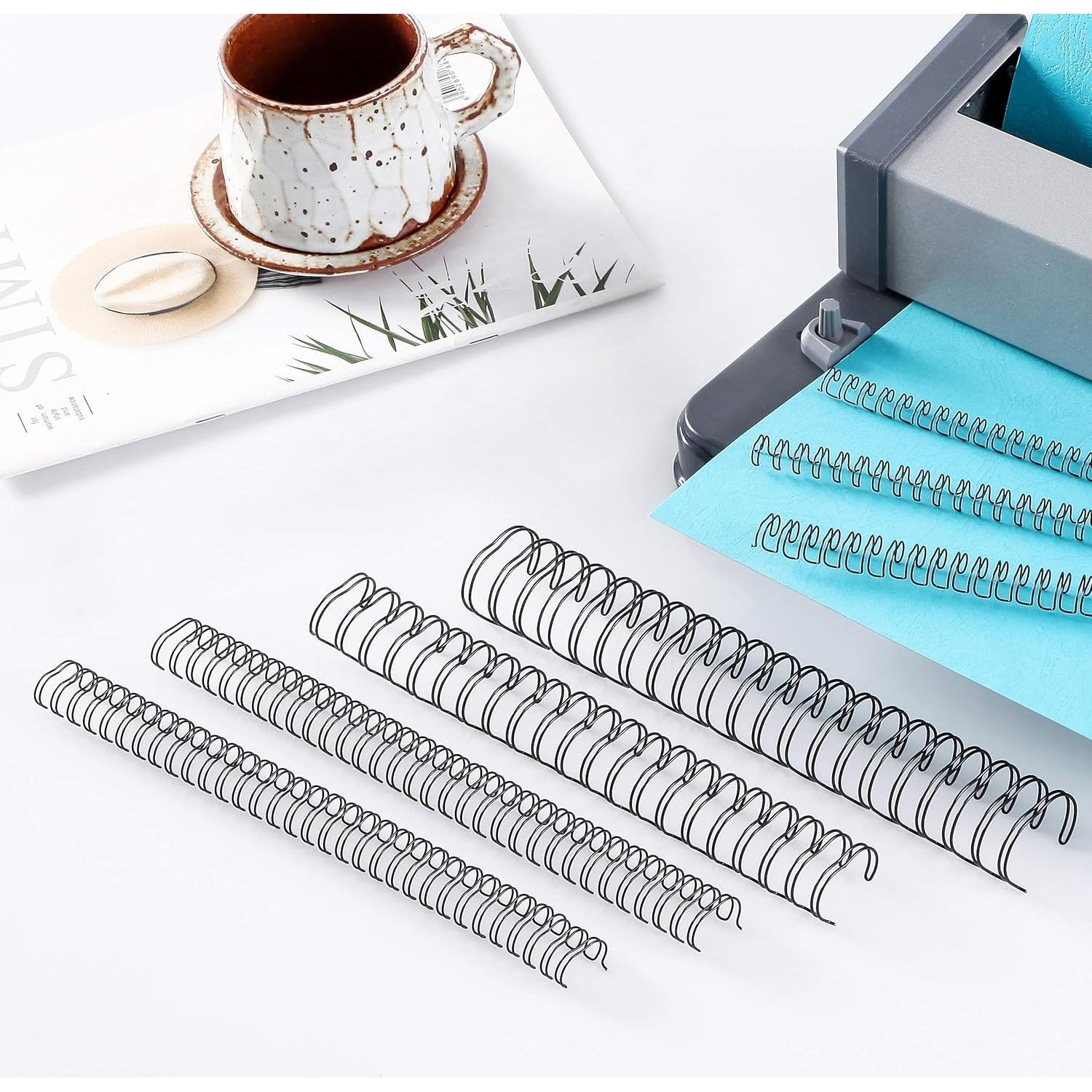 Anillos de Encuadernación Doble Lazo BNC 32 Agujeros Negro 100 Unidades