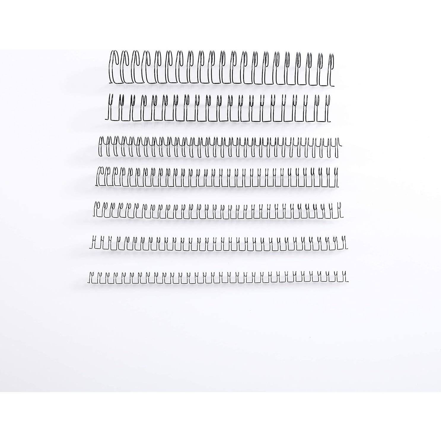 Anillos de Encuadernación Doble Lazo BNC 32 Agujeros Negro 100 Unidades