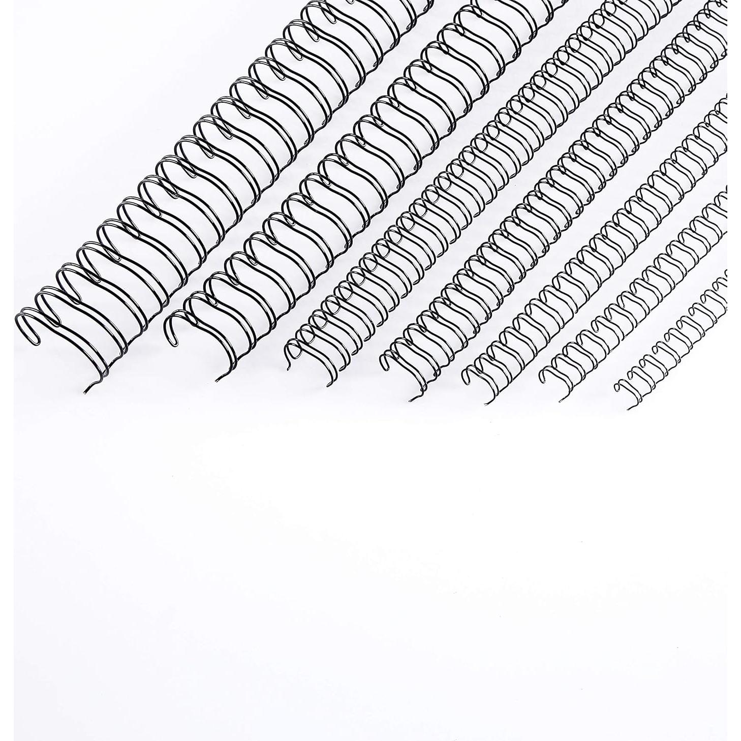 Anillos de Encuadernación Doble Lazo BNC 32 Agujeros Negro 100 Unidades