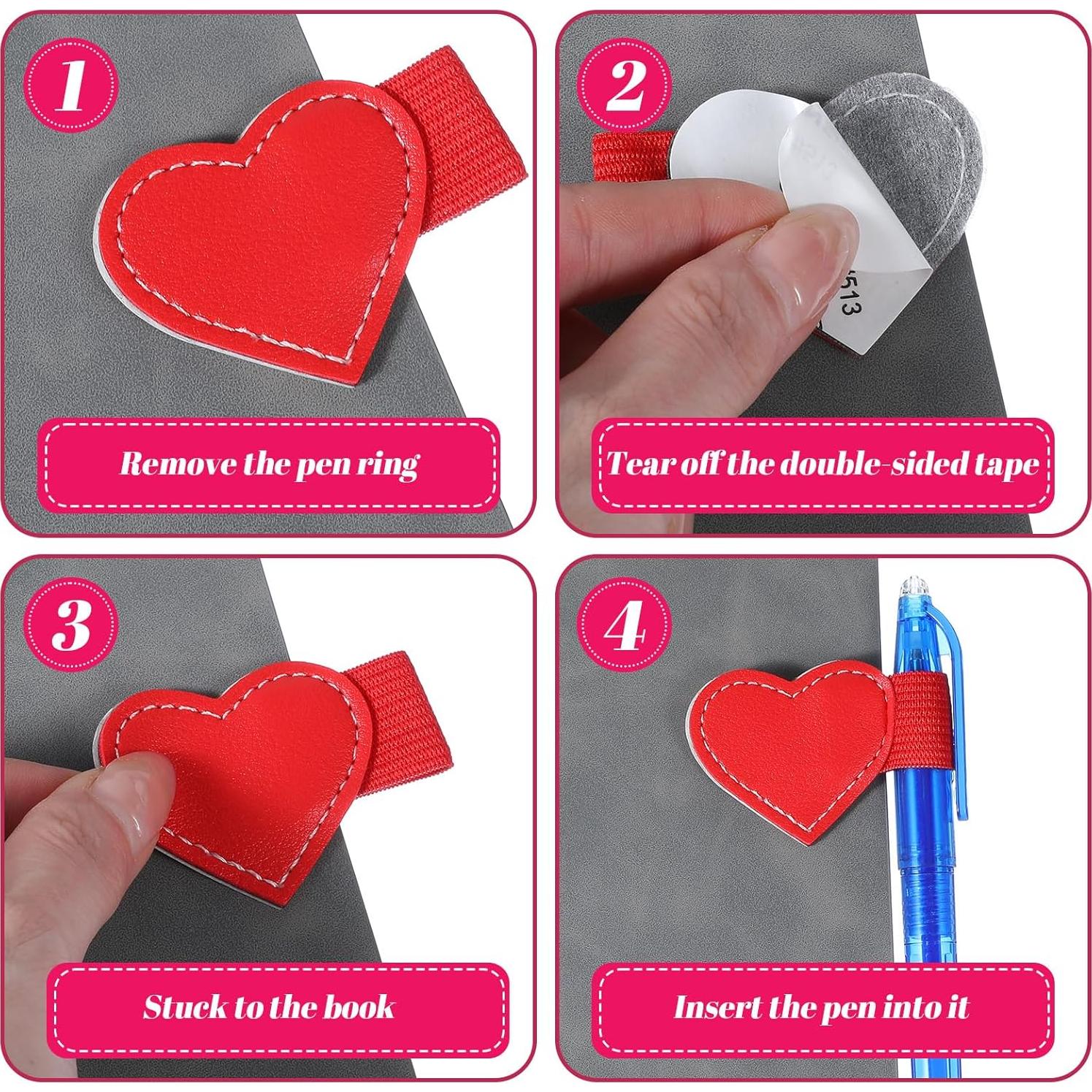 Set de 12 Soportes de Pluma Corazón Quilax Multicolor