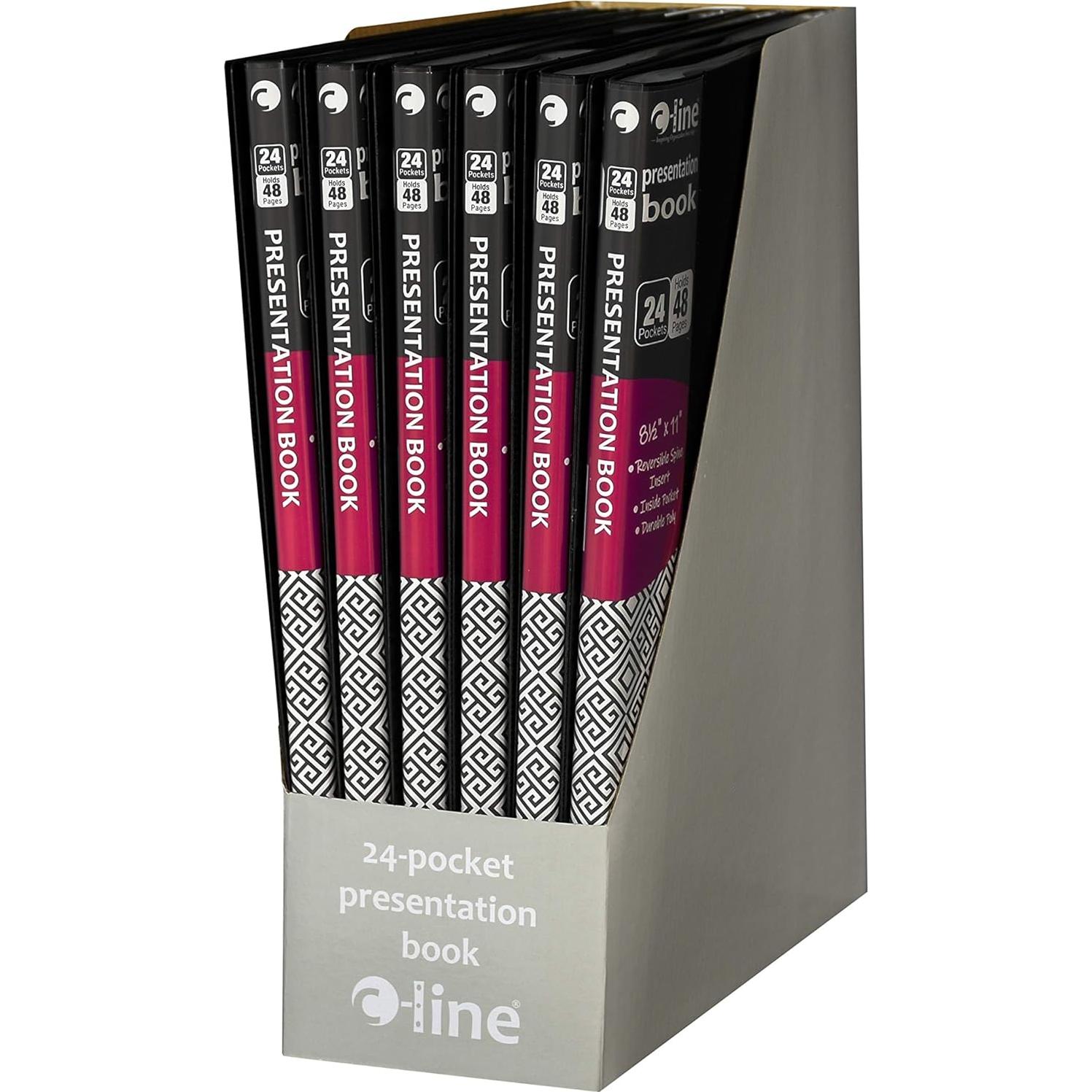 Libro de Presentación C-Line 24 Bolsillos Negro 48 Páginas