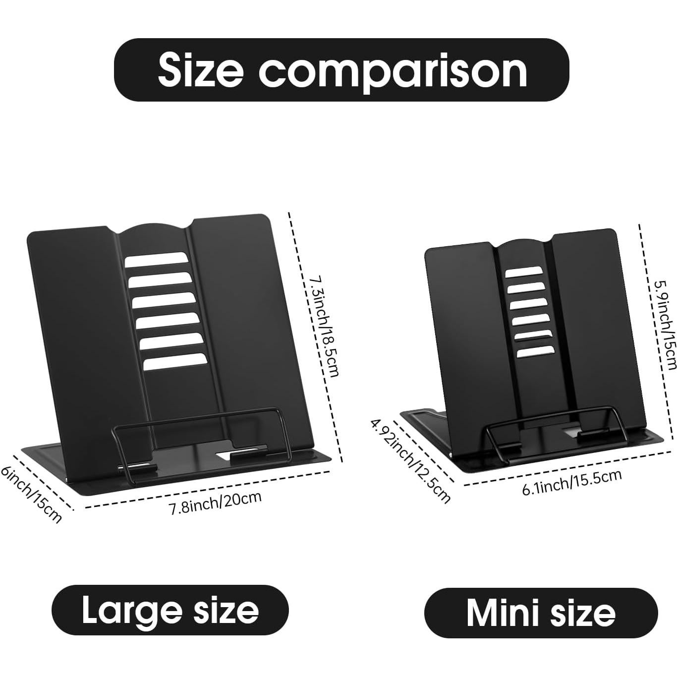 Soporte de Libro Ajustable Honagu de Metal Blanco 15x15.5 cm