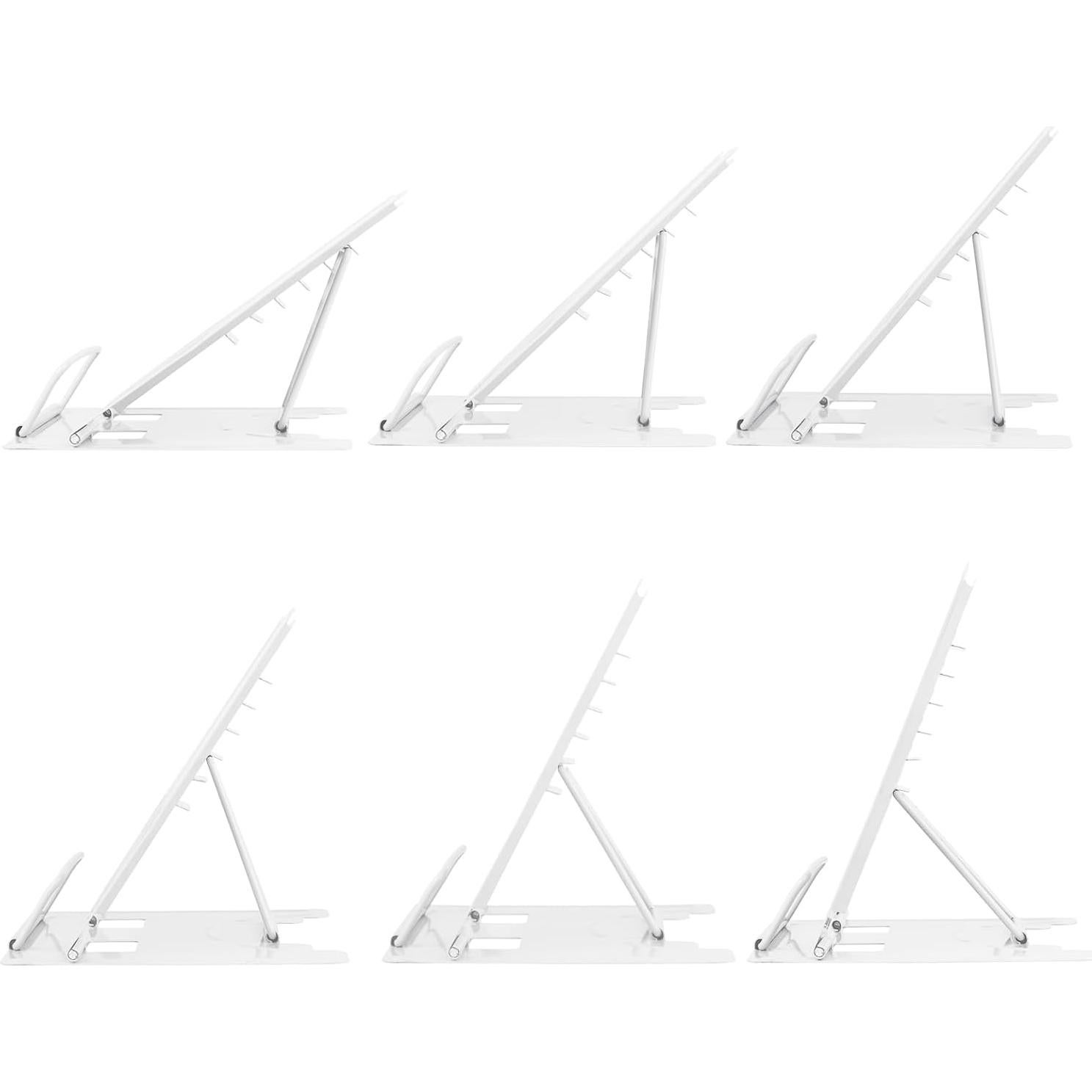 Soporte de Libro Ajustable Honagu de Metal Blanco 15x15.5 cm