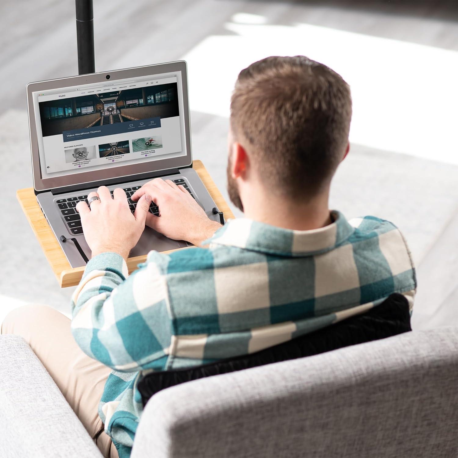 Soporte de Lectura Móvil VIVO CART-BK01B de Bambú con Ruedas