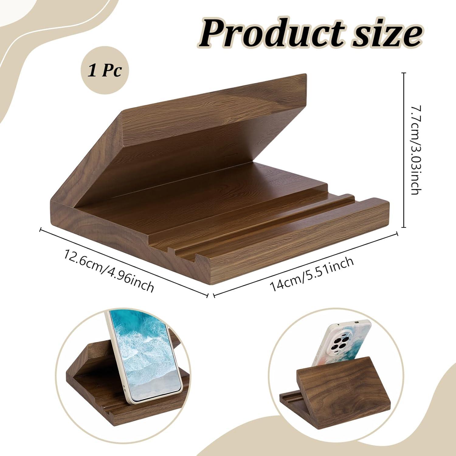 Soporte de Libro de Madera de Nogal GLASSWINDS 13x8 cm