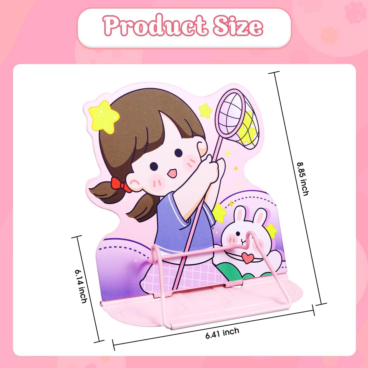 Soporte de Libro Ajustable Honagu Rosa Estrella para Cocina y Lectura