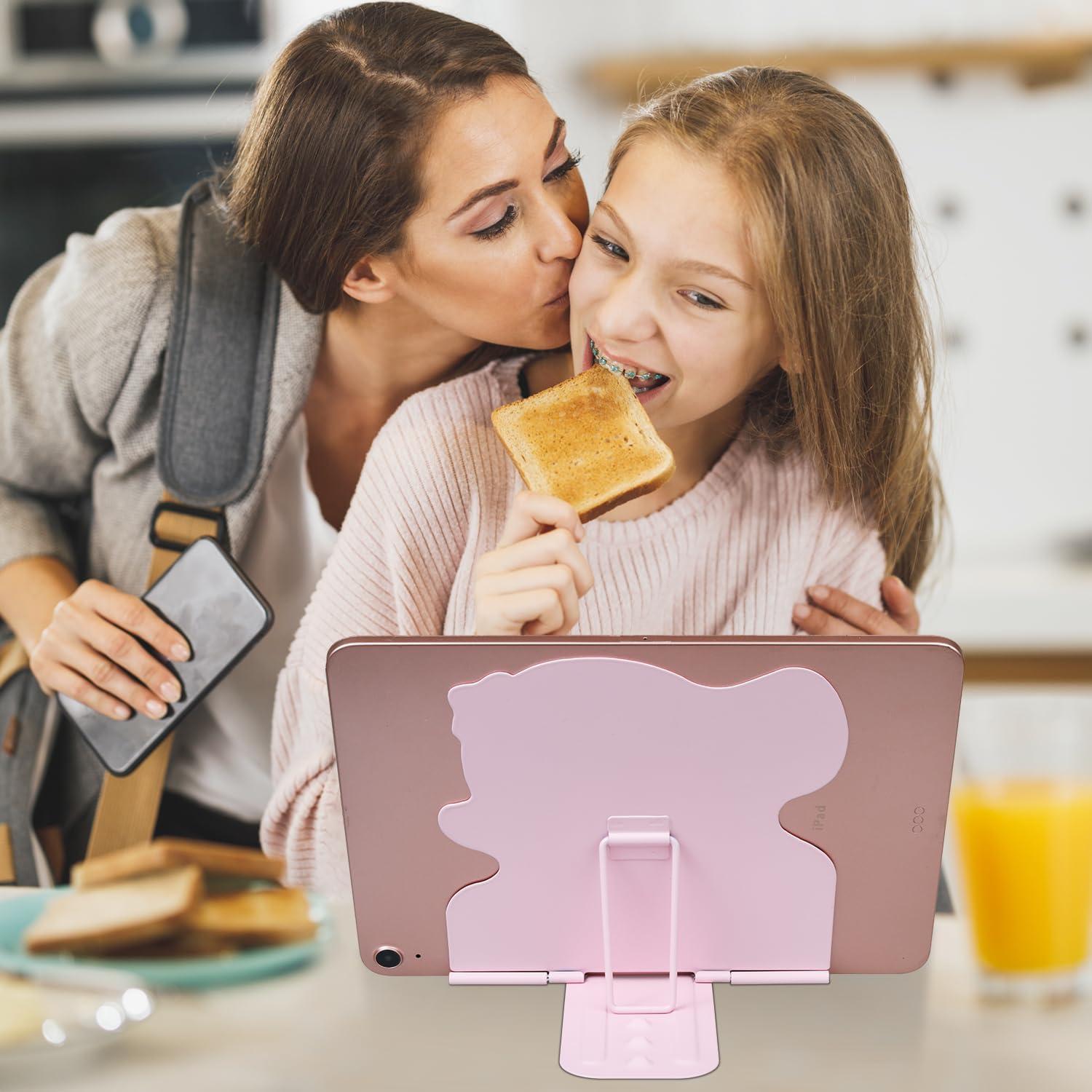 Soporte de Libro Ajustable Honagu Rosa Estrella para Cocina y Lectura