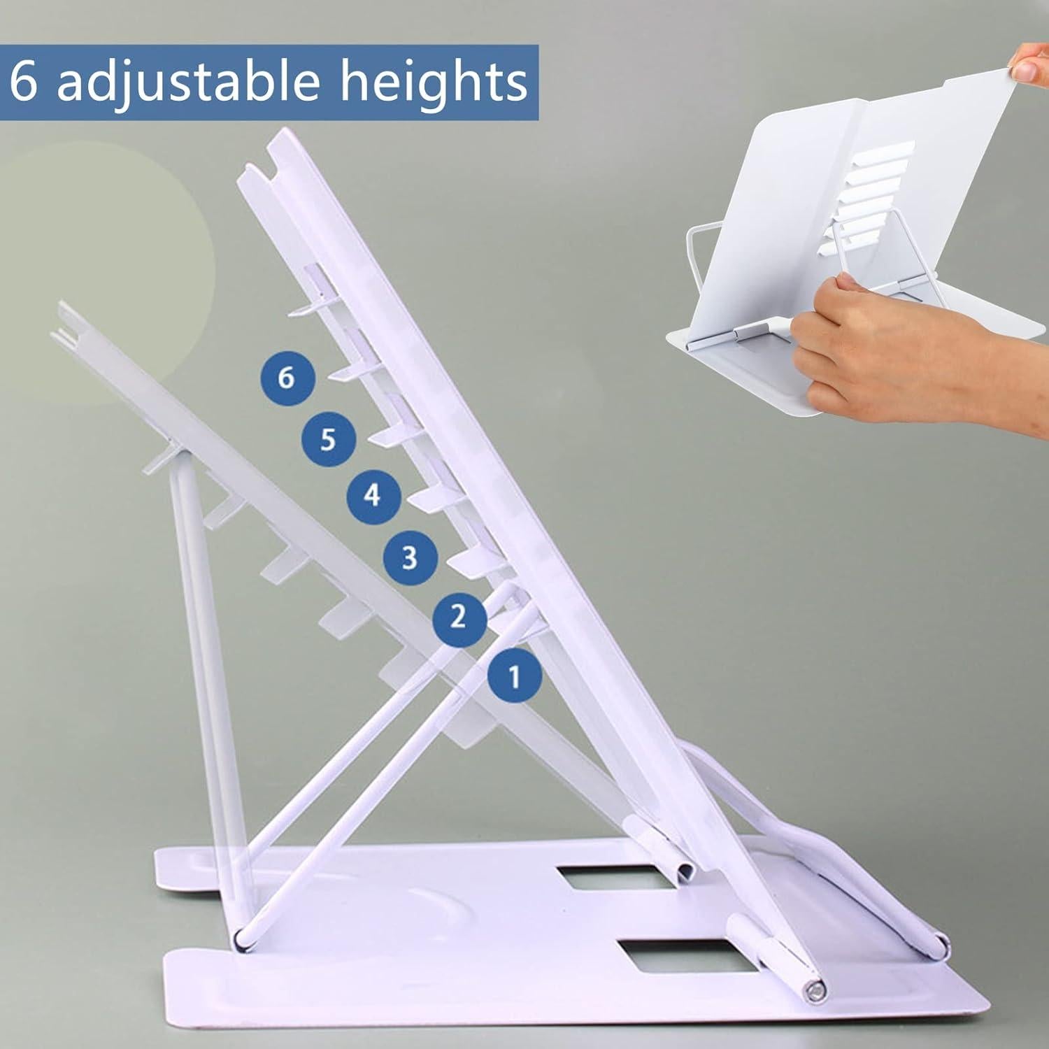 Soporte de Libro Ajustable Dicunoy - Metal Plegable 2 Pcs