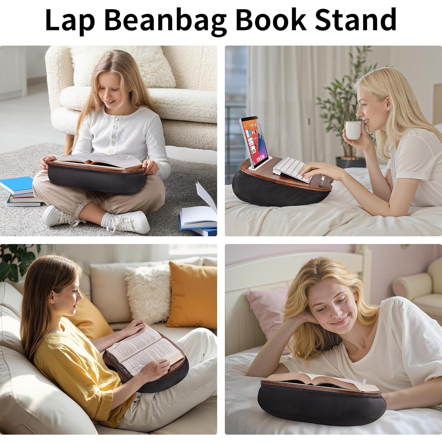 Soporte de Libro JARLINK Almohada Manos Libres Gris 39.9x30cm