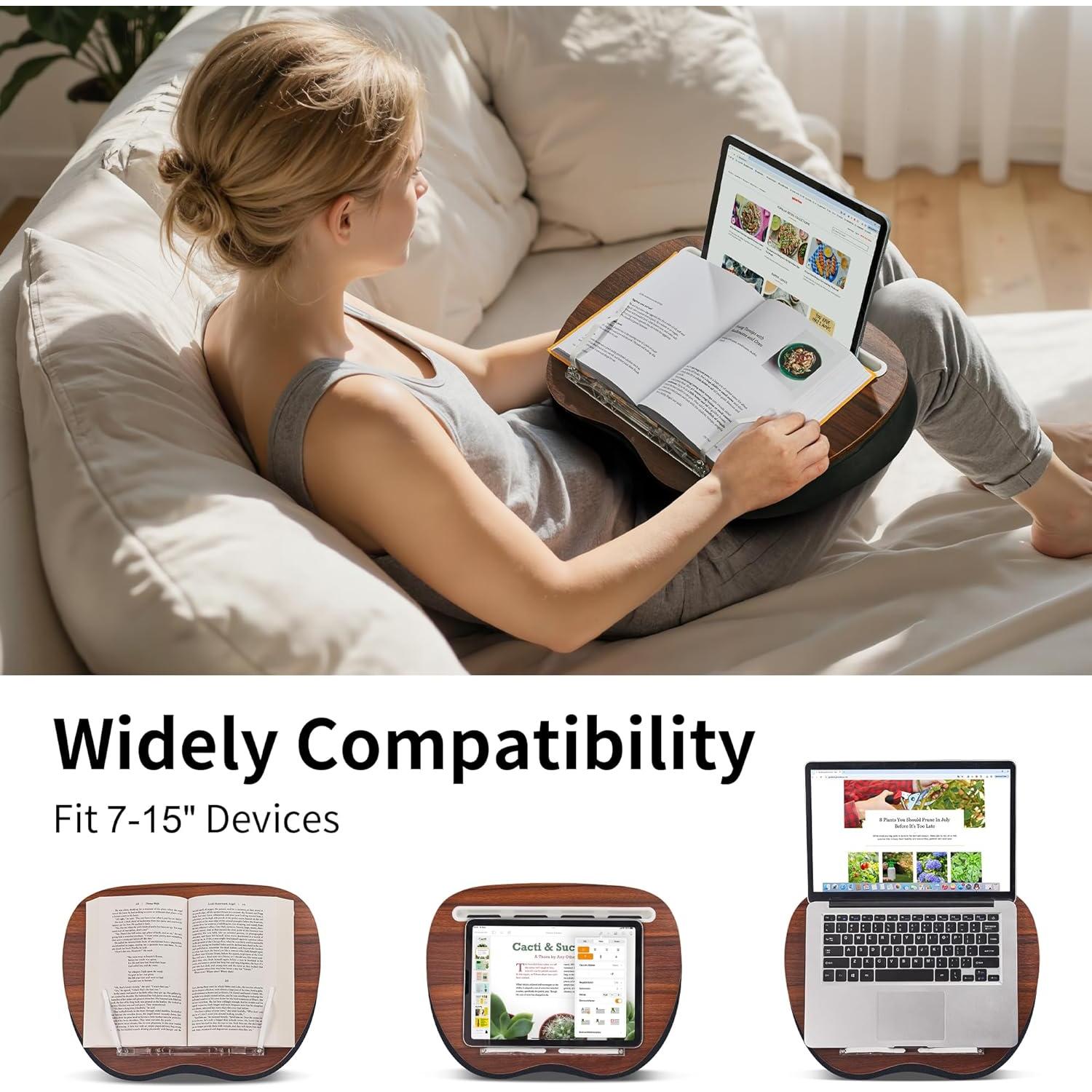 Soporte de Libro JARLINK Almohada Manos Libres Gris 39.9x30cm