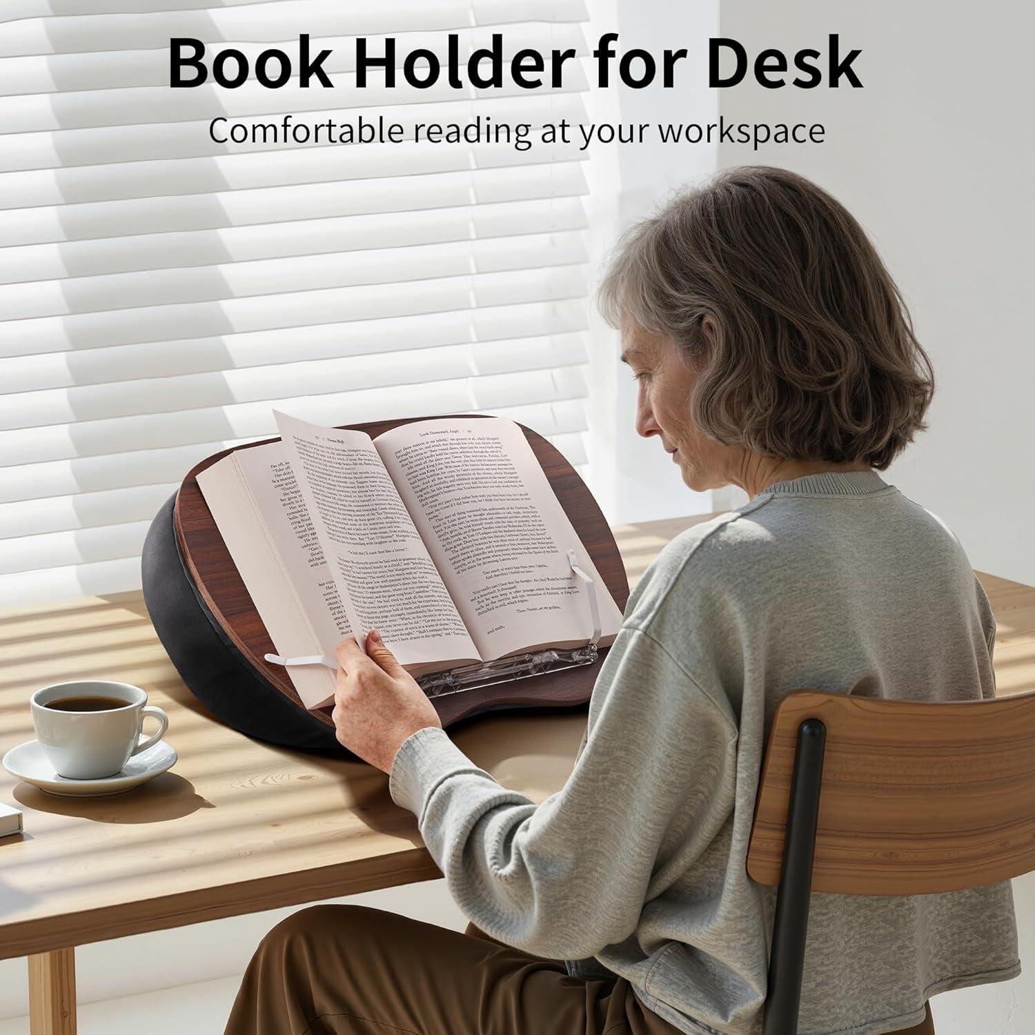 Soporte de Libro JARLINK Almohada Manos Libres Gris 39.9x30cm