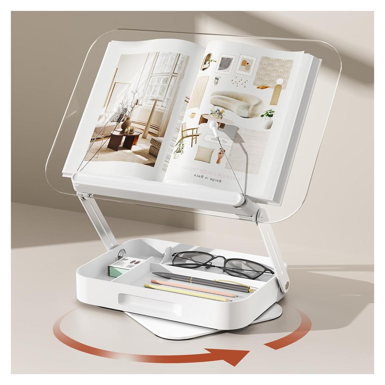 Soporte de Libro Acrílico Ajustable BYMECOST 34x23.6cm