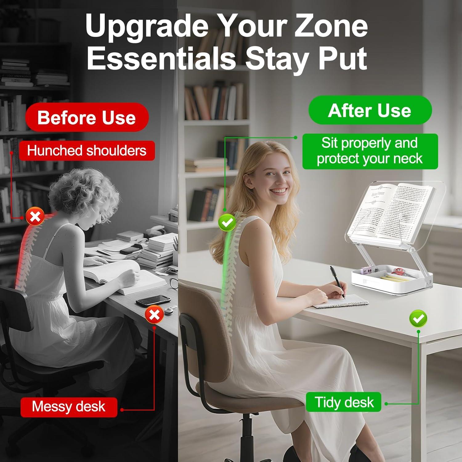 Soporte de Libro Acrílico Ajustable BYMECOST 34x23.6cm