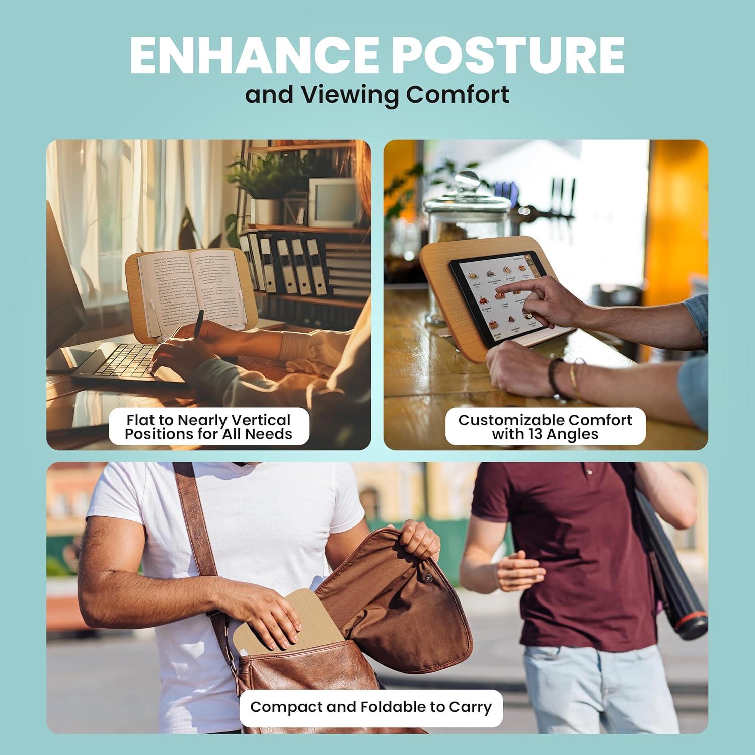 Soporte de Libro de Madera CataKenTika Plegable 34x23 cm