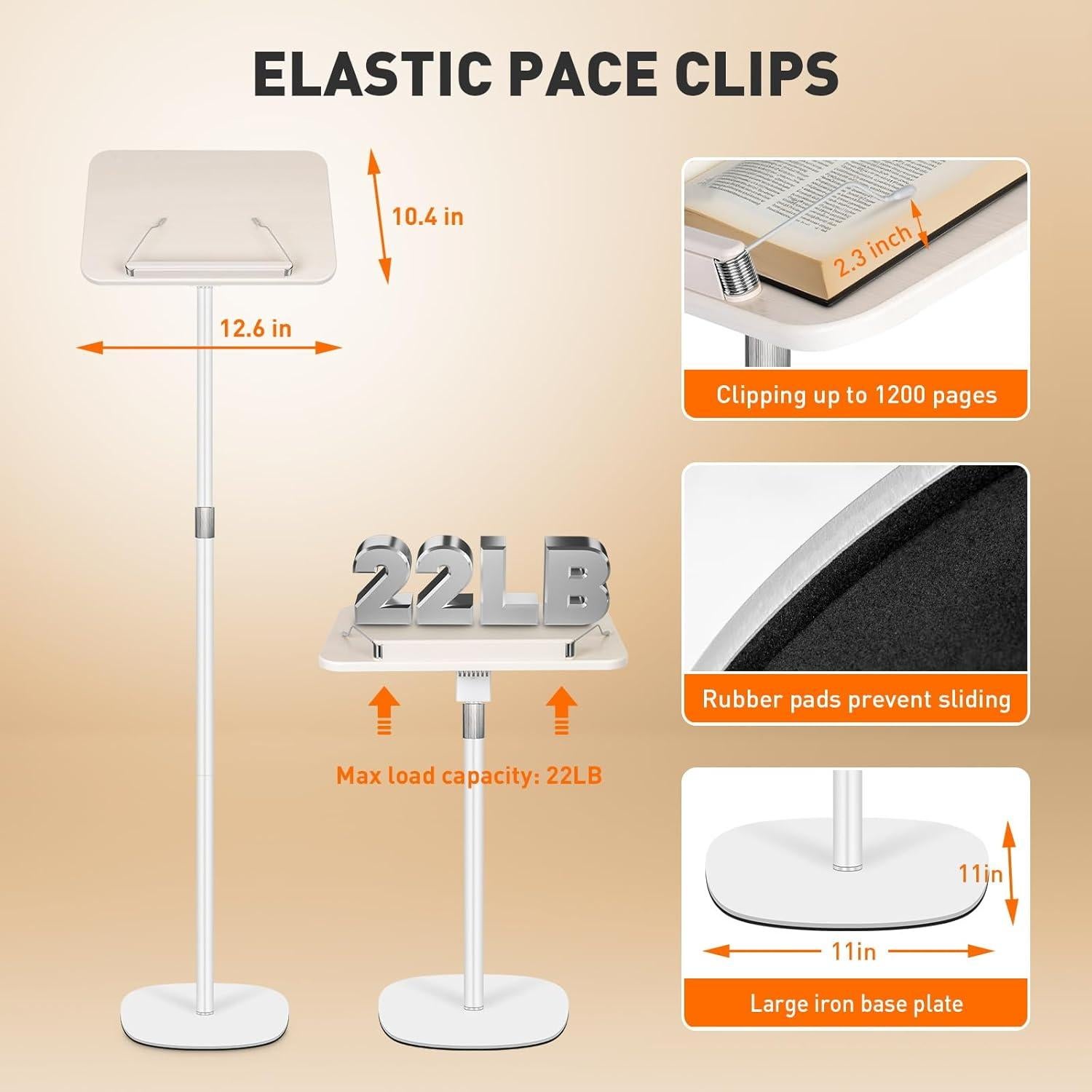 Soporte de Libro Plegable TNNOP Ajustable 48.3-129.5 cm