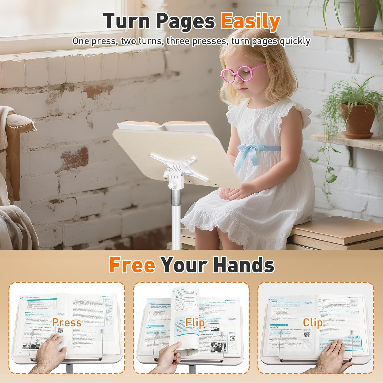 Soporte de Libro Plegable TNNOP Ajustable 48.3-129.5 cm