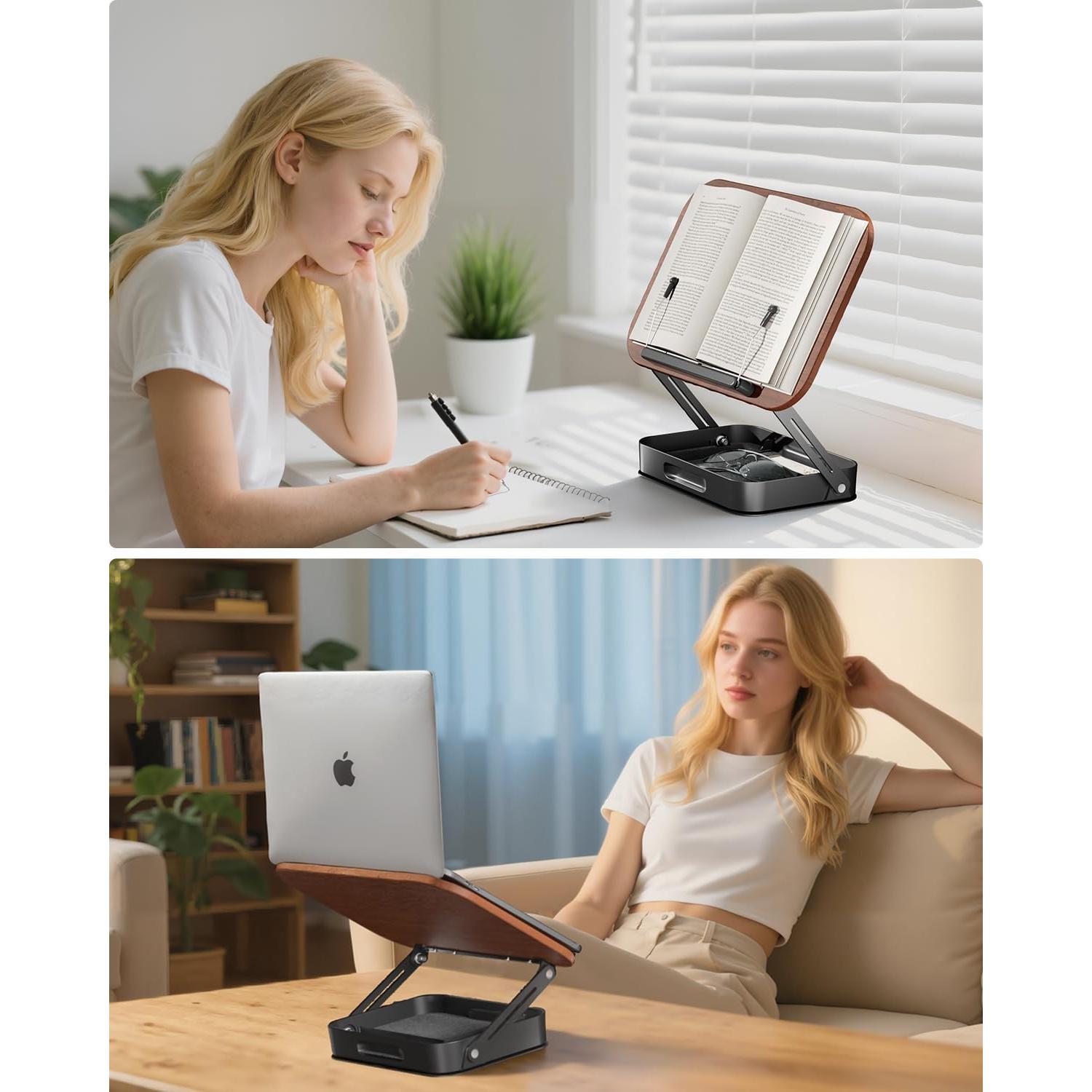 Soporte de Libro Viozon Plegable con Almacenamiento 360°