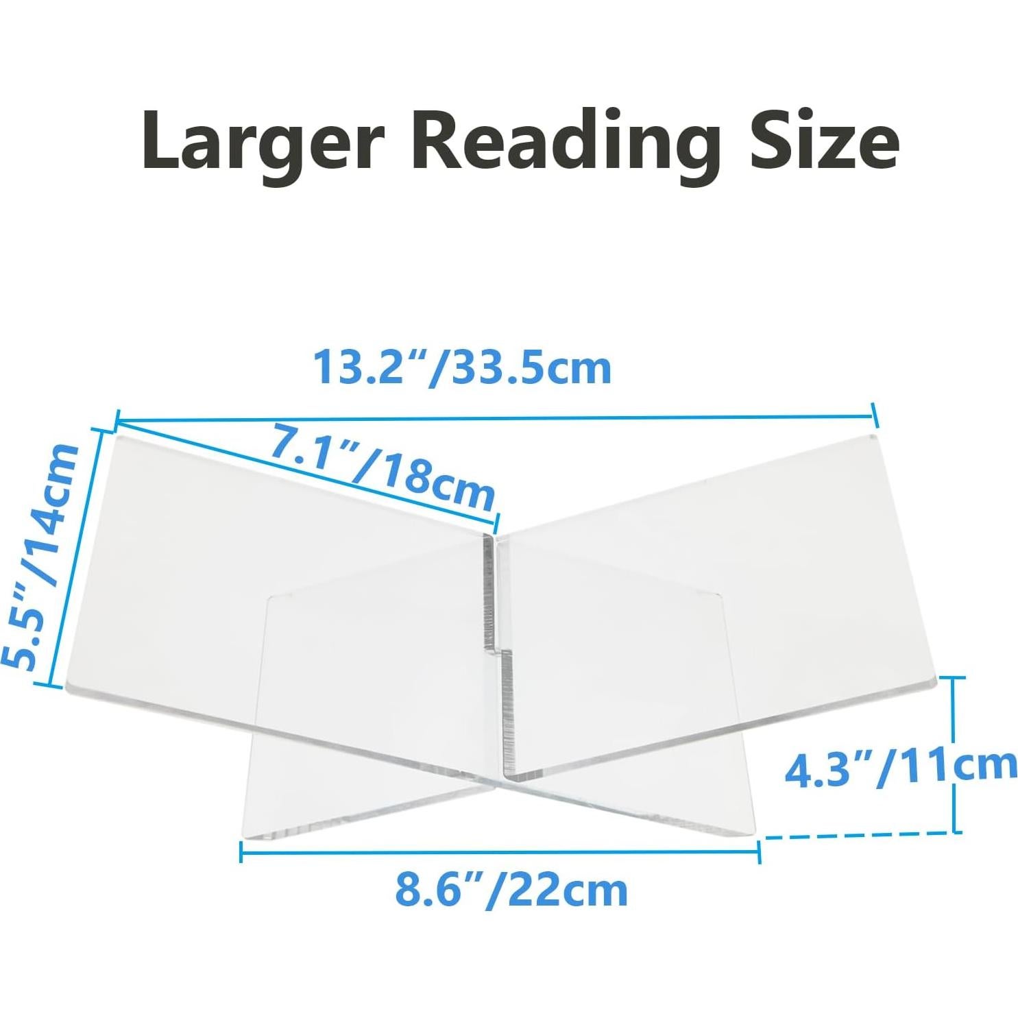 Soporte de Libro Acrílico SHTCSZBA 33.5x14x11 cm - 1 Set