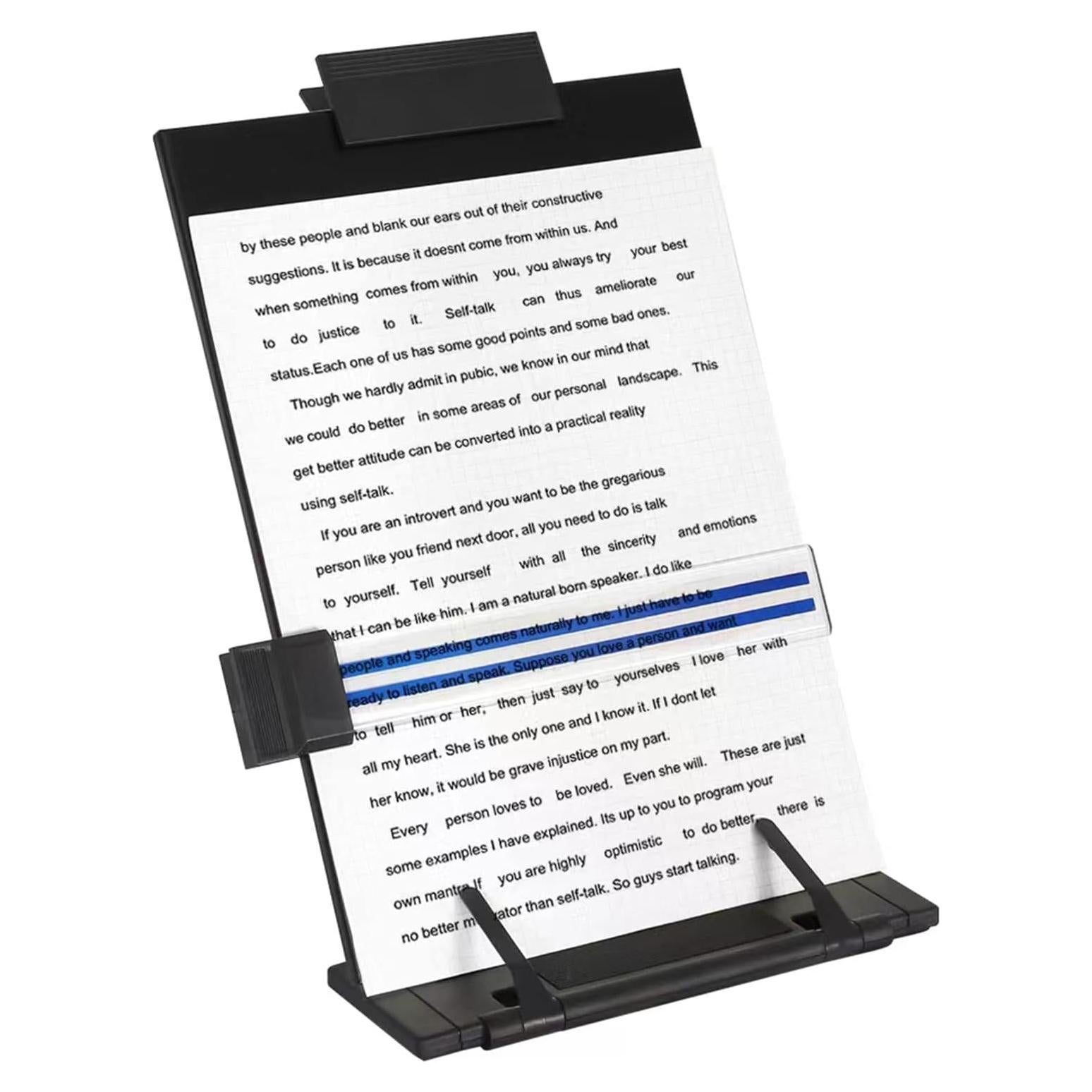 Soporte de Documentos Ajustable OSPNIEEK, Metal Negro, 7 Posiciones