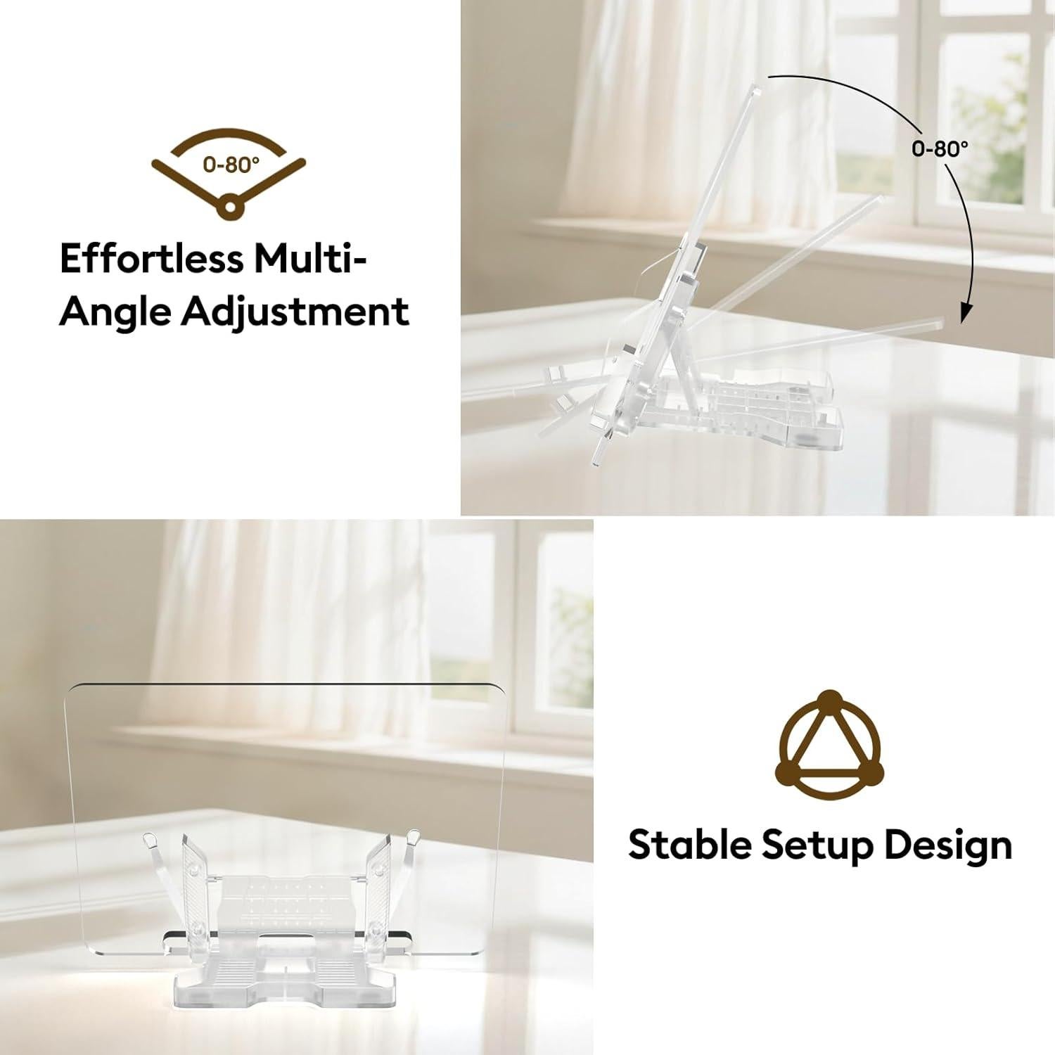 Soporte de Cocina y Música Plegable Beswishy Acrílico 23.9x34cm