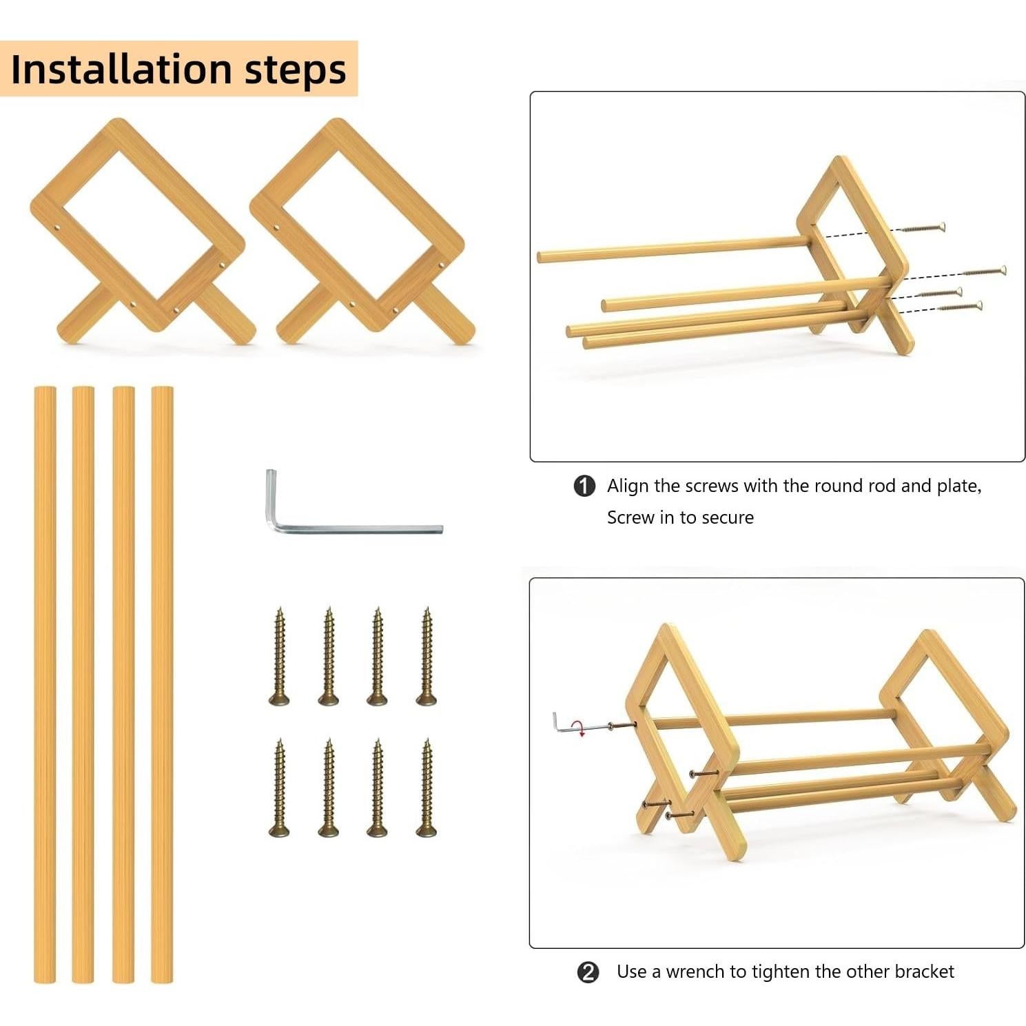 Estante de Escritorio de Bambú RAUWIZX 35.24x20.96x24.51 cm