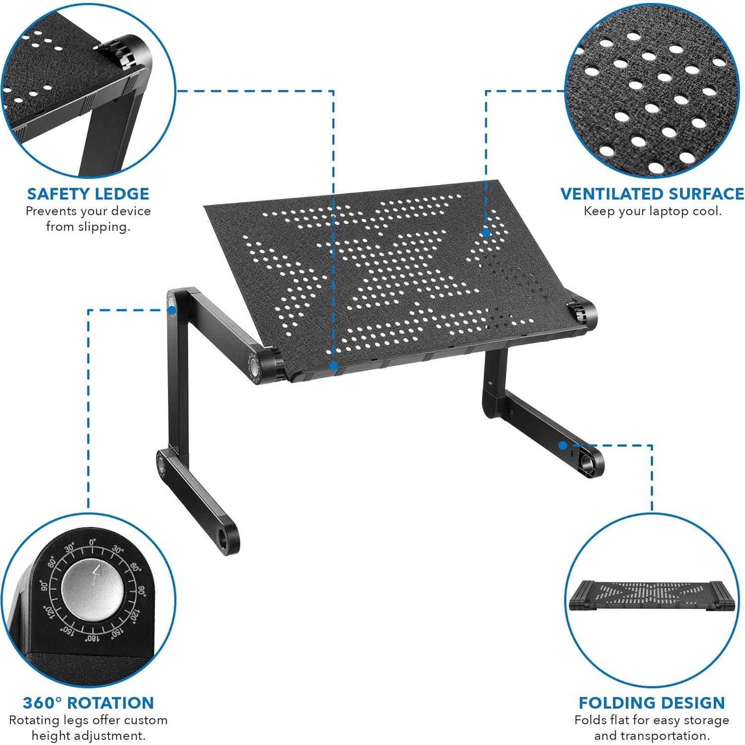 Soporte de Laptop Ajustable Mount-It! 42 cm Aluminio Gris