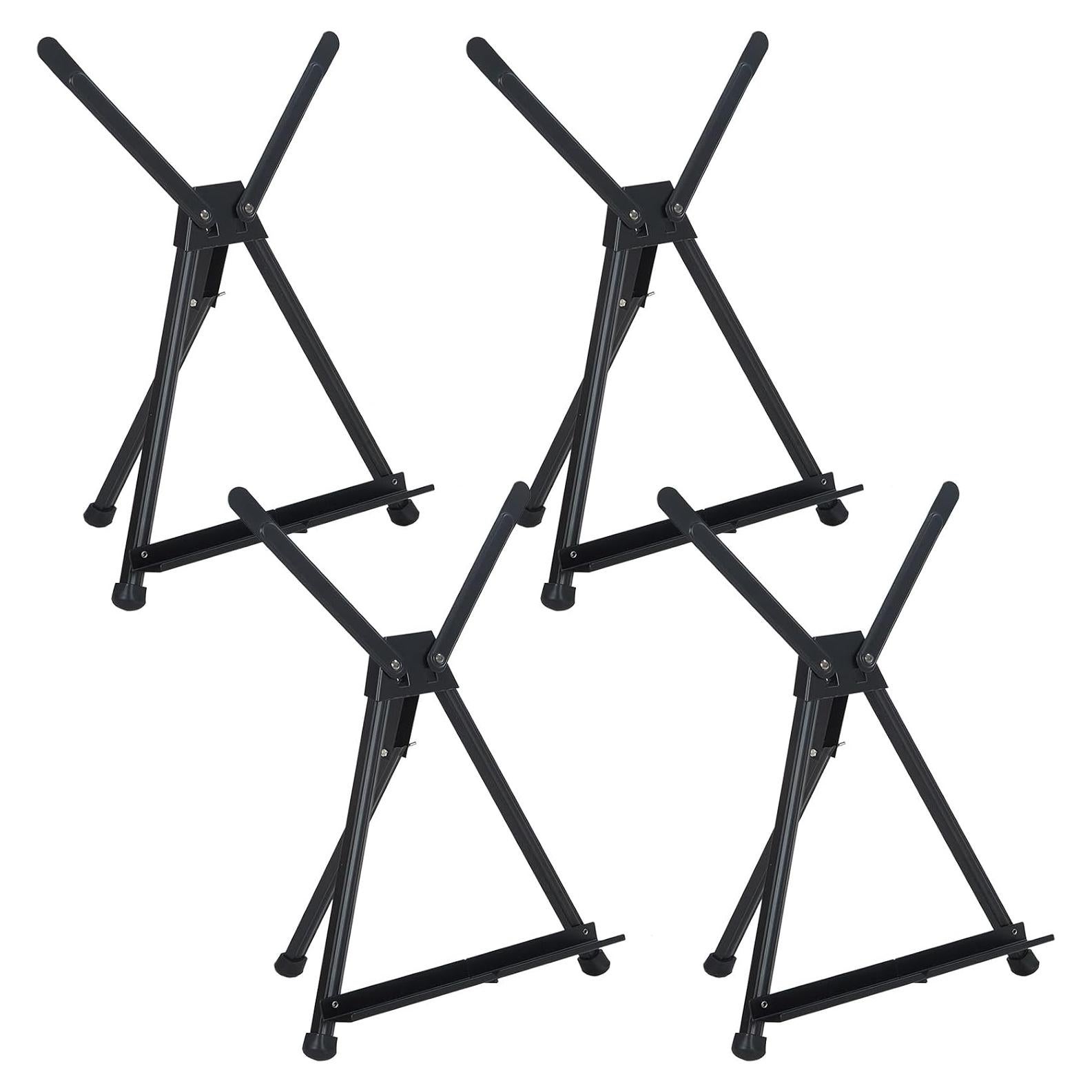 Caballetes de Mesa MEEDEN 4 Piezas Aluminio Plegable Negro