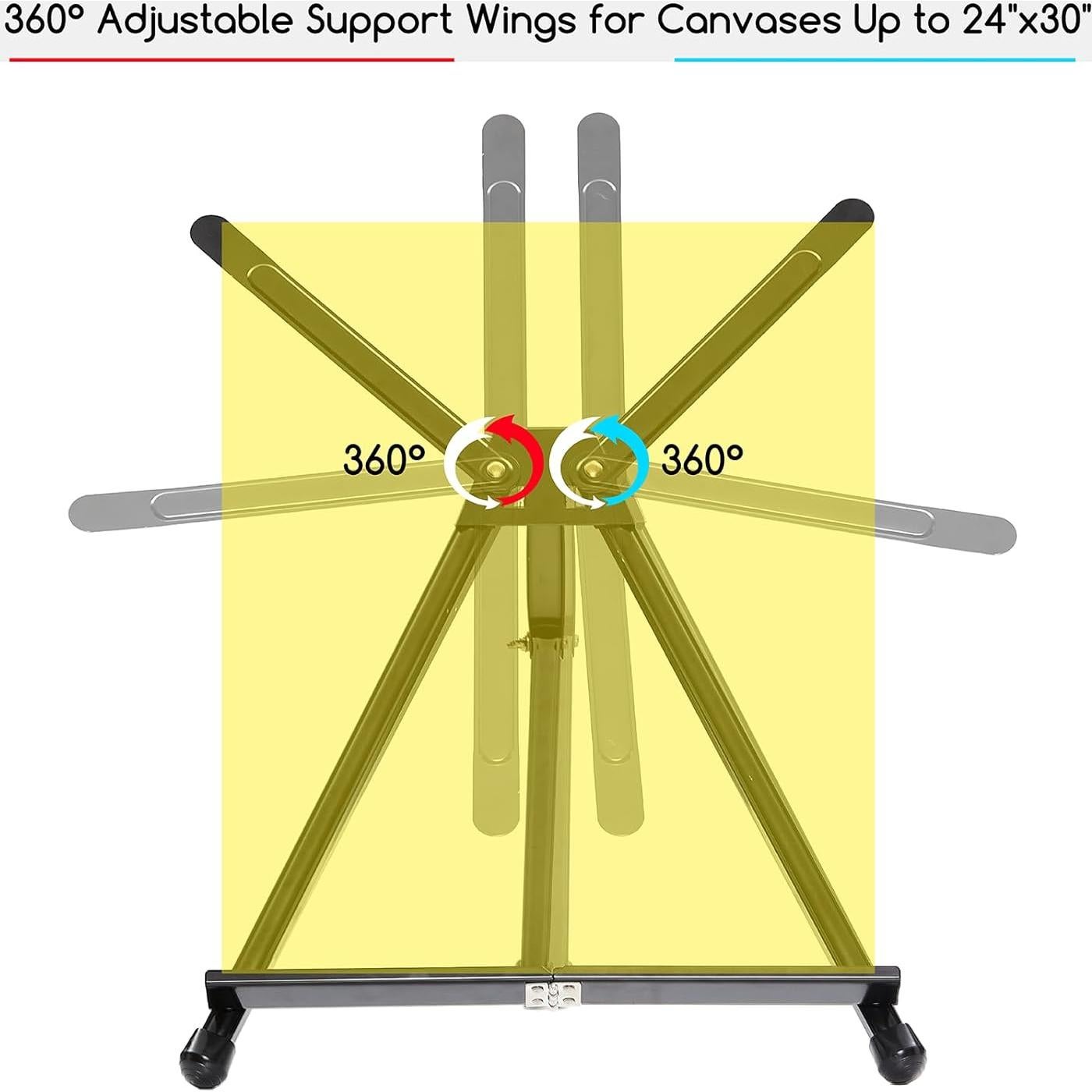 Caballetes de Mesa MEEDEN 4 Piezas Aluminio Plegable Negro