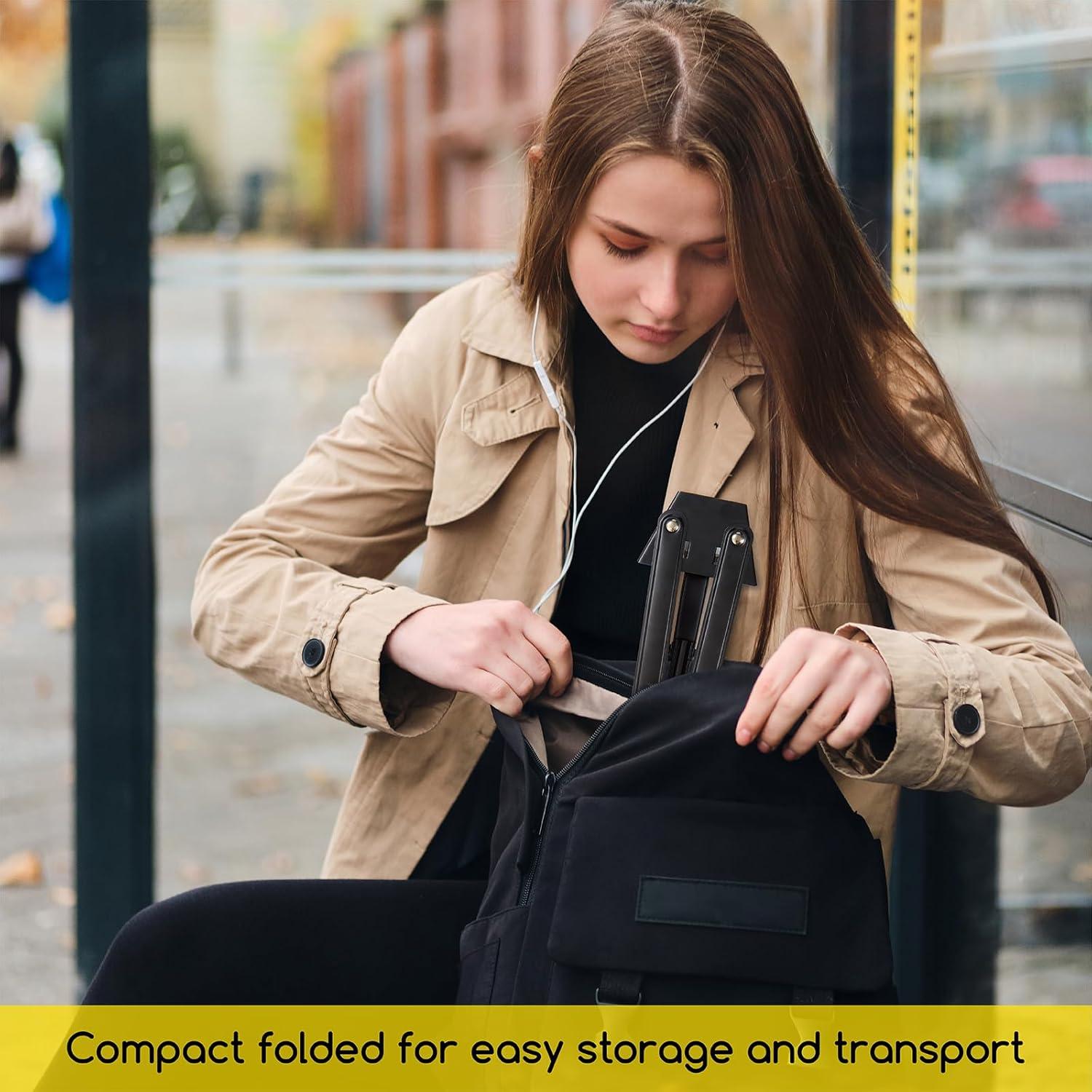 Caballetes de Mesa MEEDEN 4 Piezas Aluminio Plegable Negro