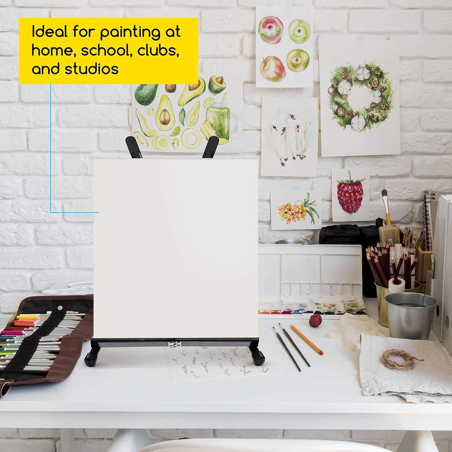 Caballetes de Mesa MEEDEN 4 Piezas Aluminio Plegable Negro