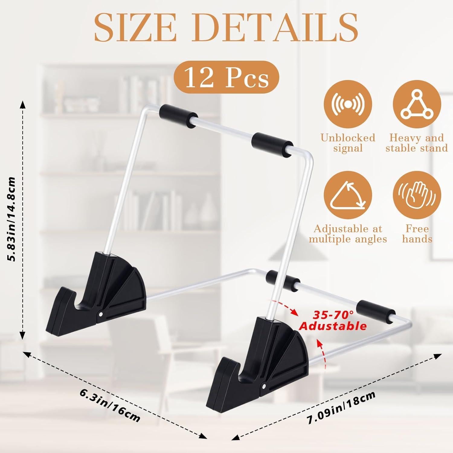 Soporte de Exhibición de Libros Metal Blulu 12 Pzas 16.5x15.5cm