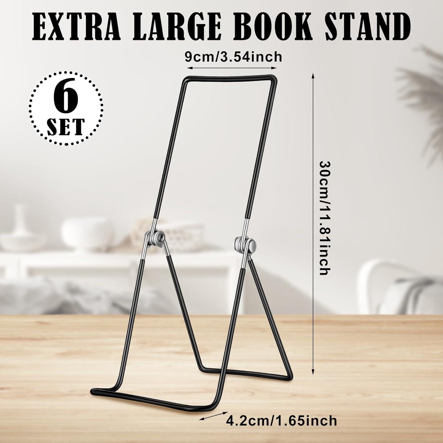 Paquete de 6 Soportes de Libro de Metal Ajustables 30 cm Memorywuu