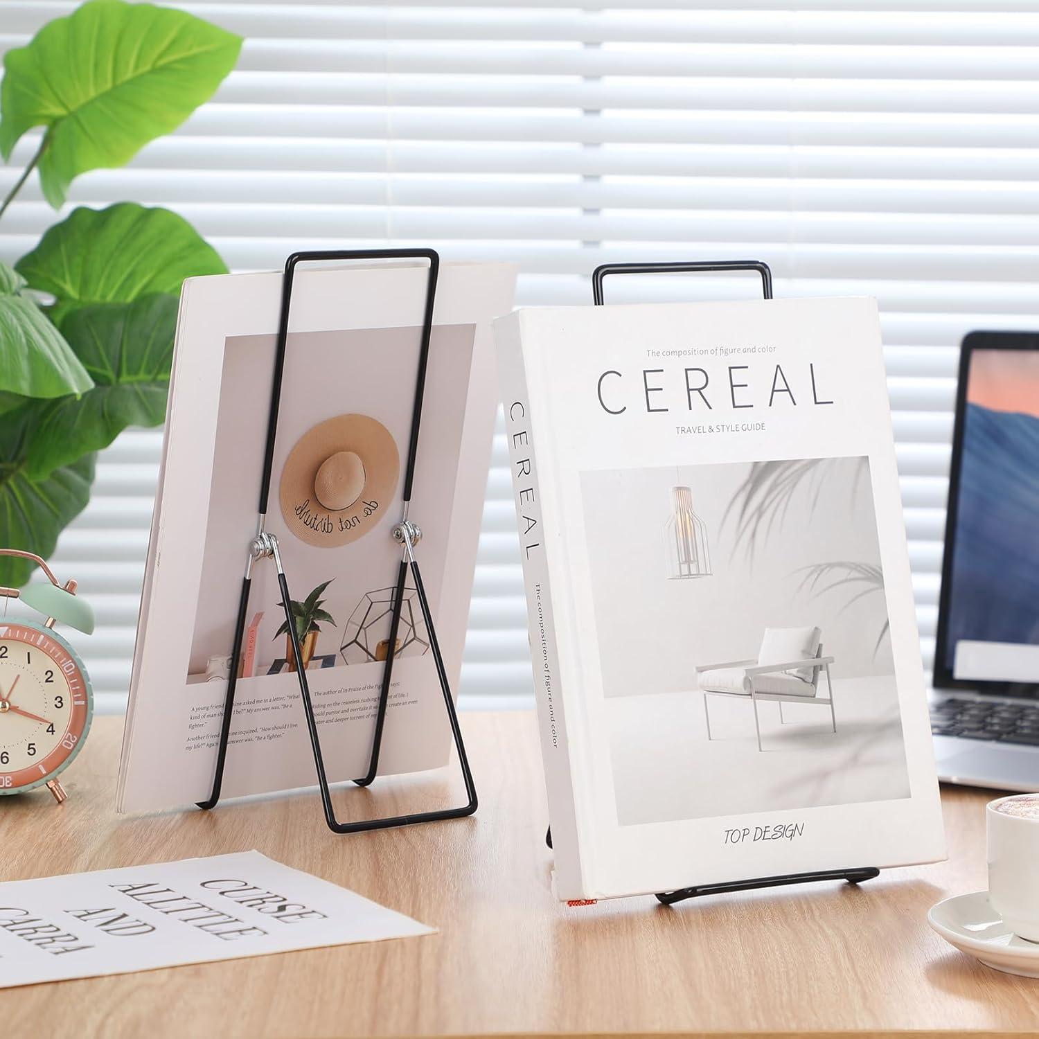 Paquete de 6 Soportes de Libro de Metal Ajustables 30 cm Memorywuu
