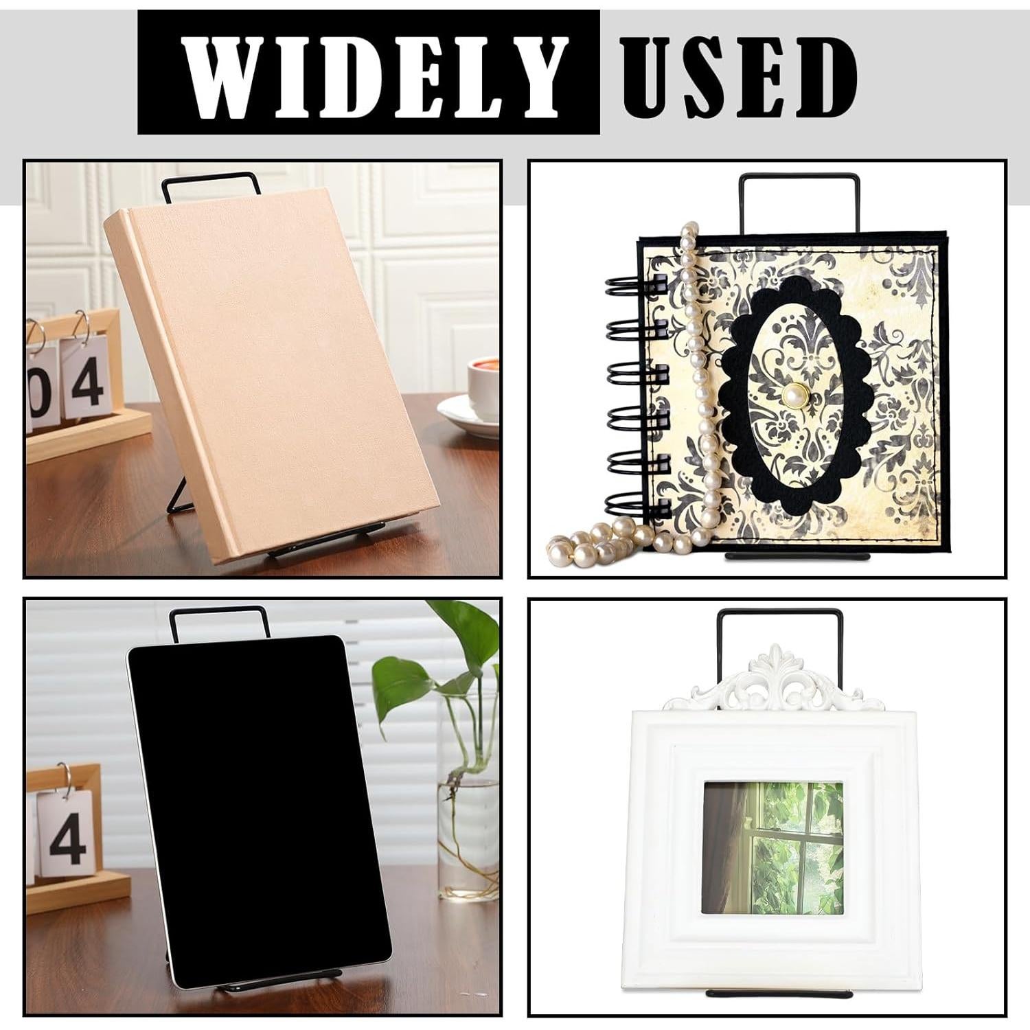 Paquete de 6 Soportes de Libro de Metal Ajustables 30 cm Memorywuu