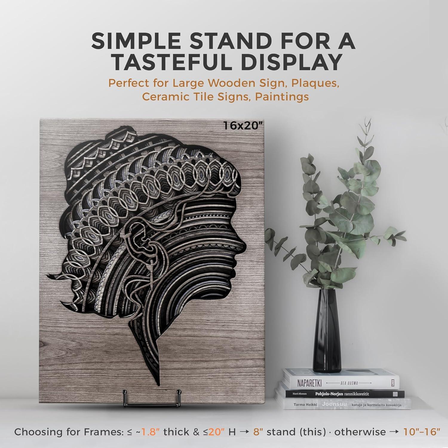 Soportes para Platos TR-LIFE 20 cm, Metal Negro, 2 Piezas